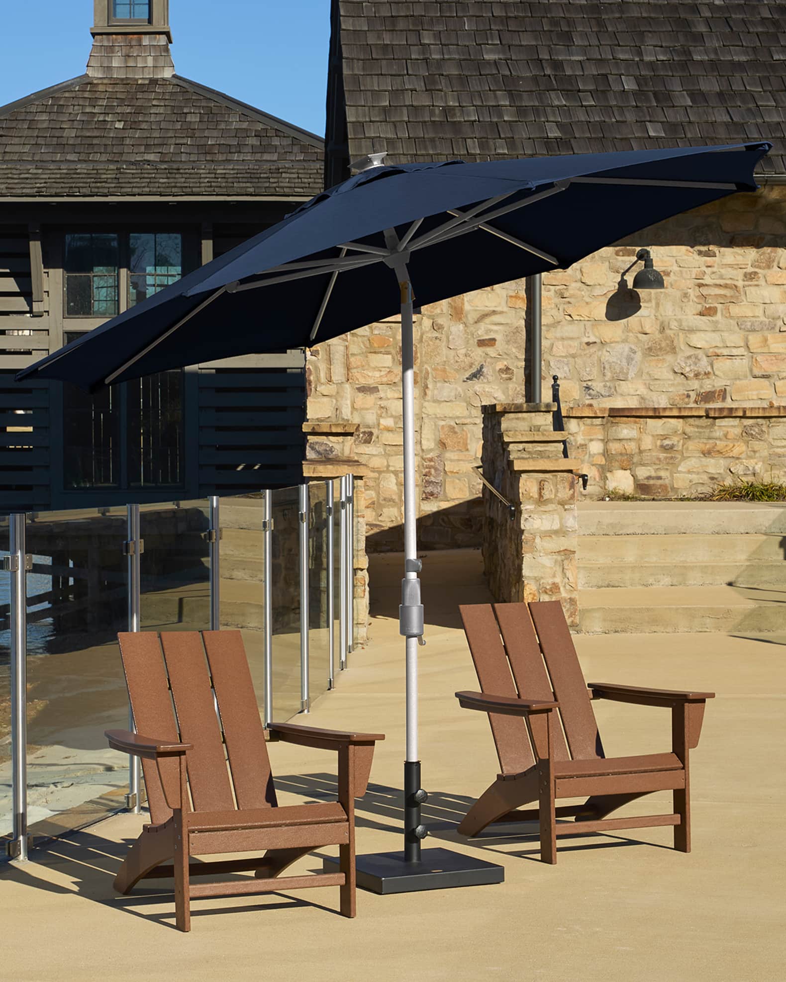 Tempo Patio Solar Market Umbrella, 9'