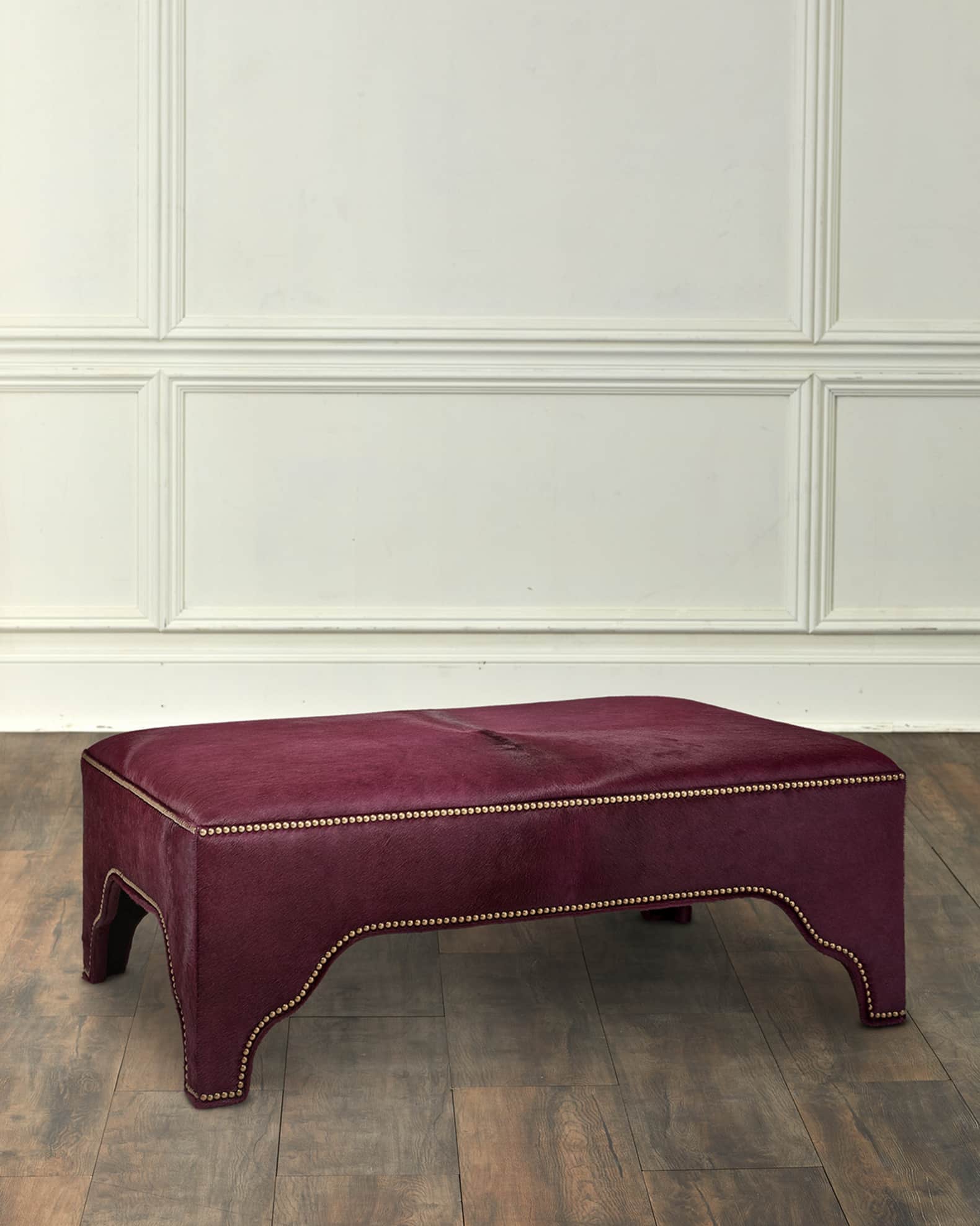 Massoud Ponta Hair On Hide Cocktail Ottoman