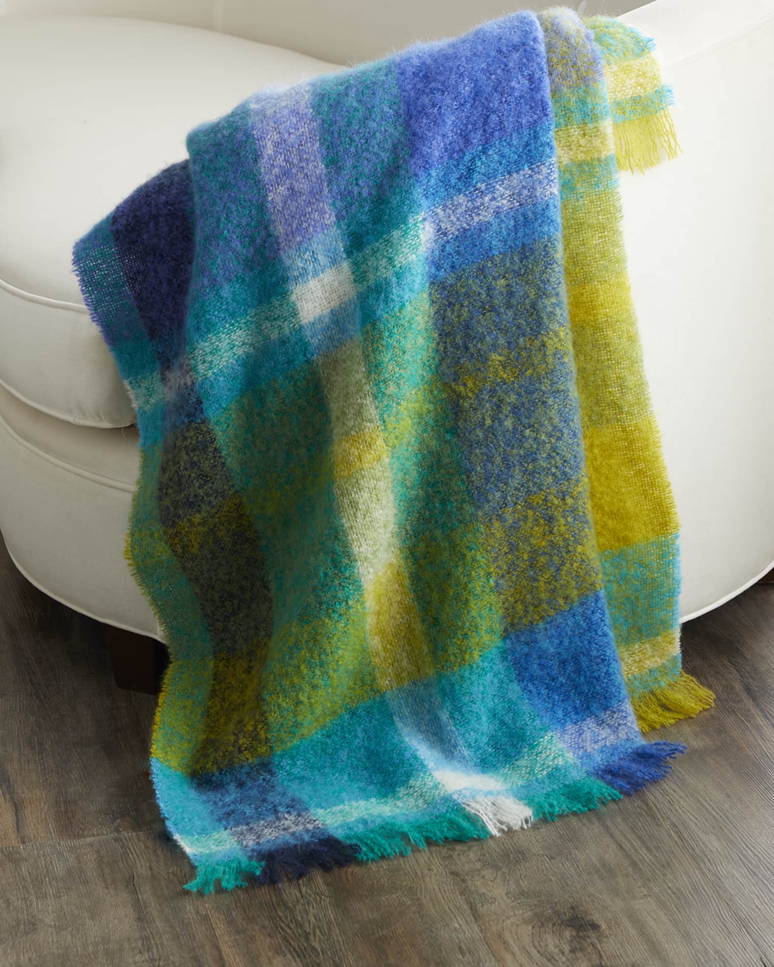 Designers Guild Fontaine Cobalt Throw, 51" x 75"