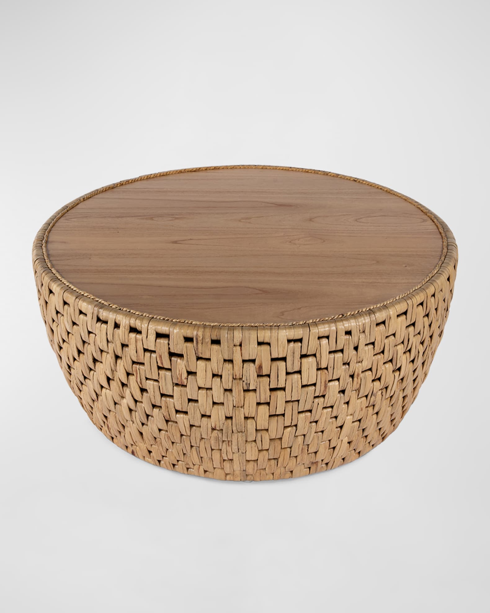 Butler Specialty Co Catalina Drum Rattan Coffee Table Horchow