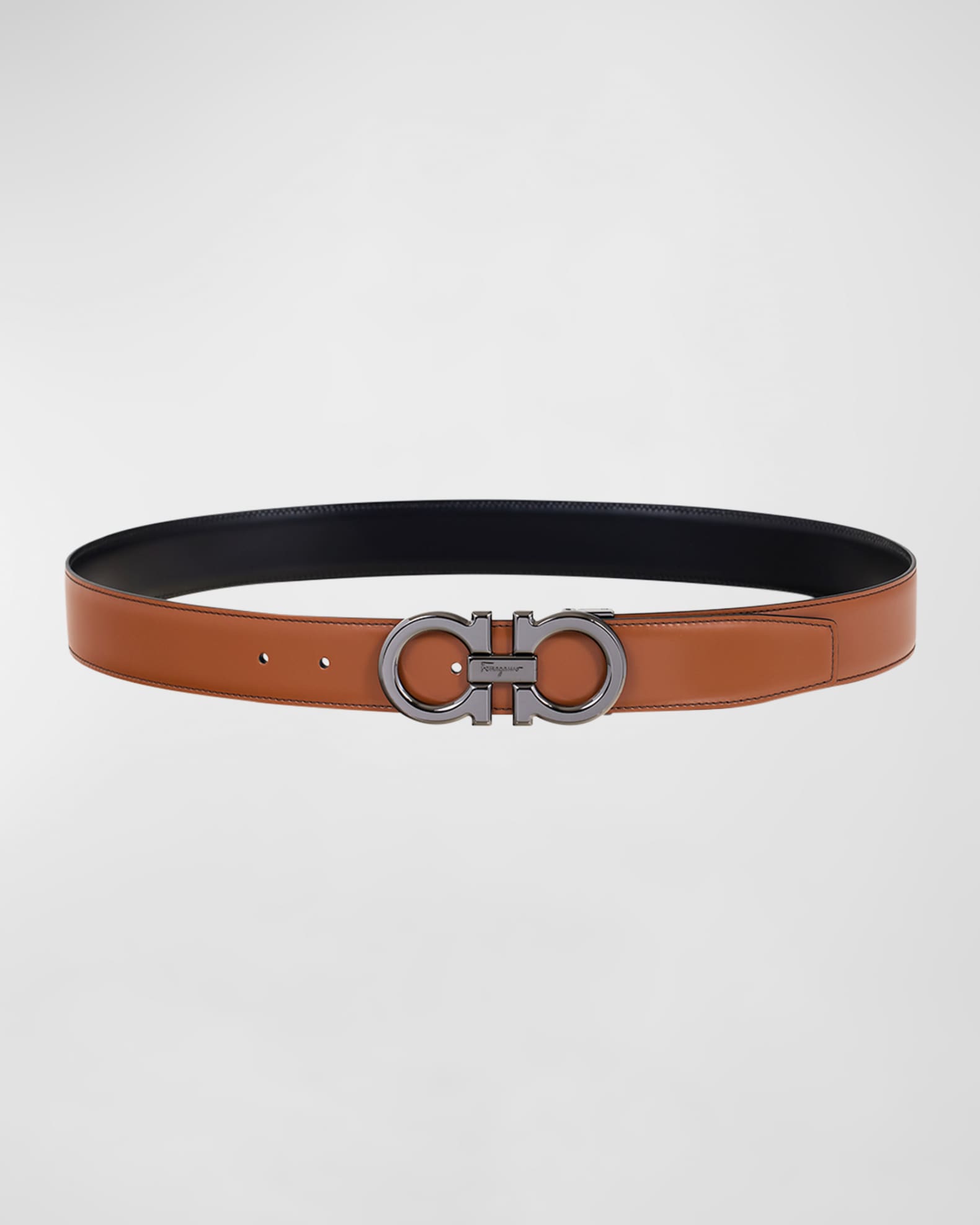 Adjustable Gancini Belt In newest Black Brown