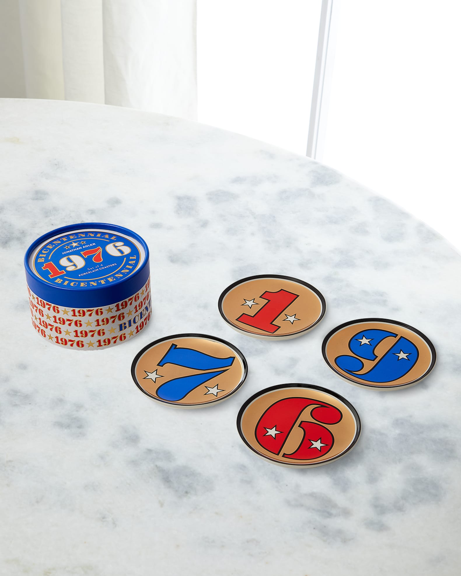Jonathan Adler 1976 Bicentennial Coasters, Set of 4 