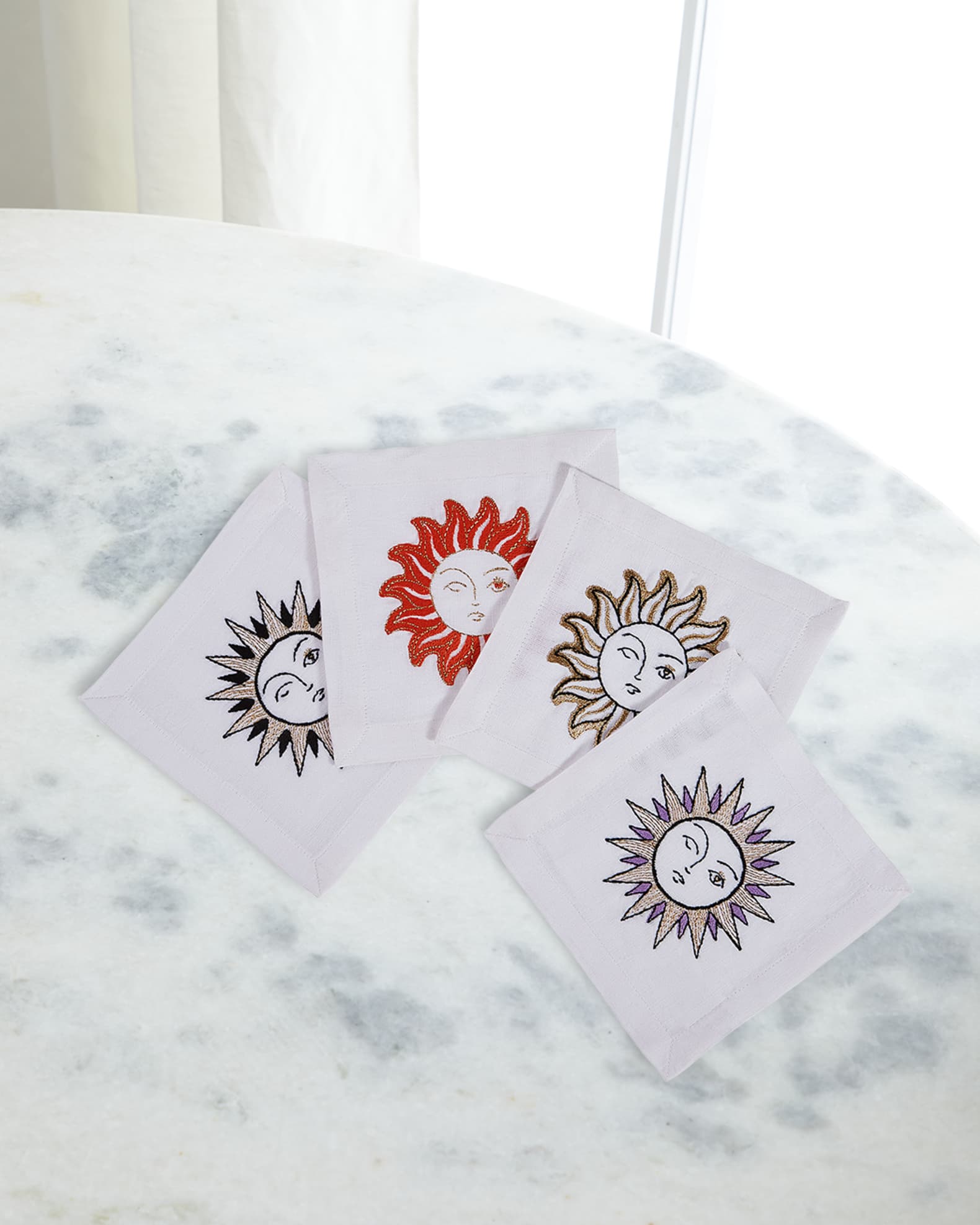 Jonathan Adler Sun Cocktail Napkins, Set of 4