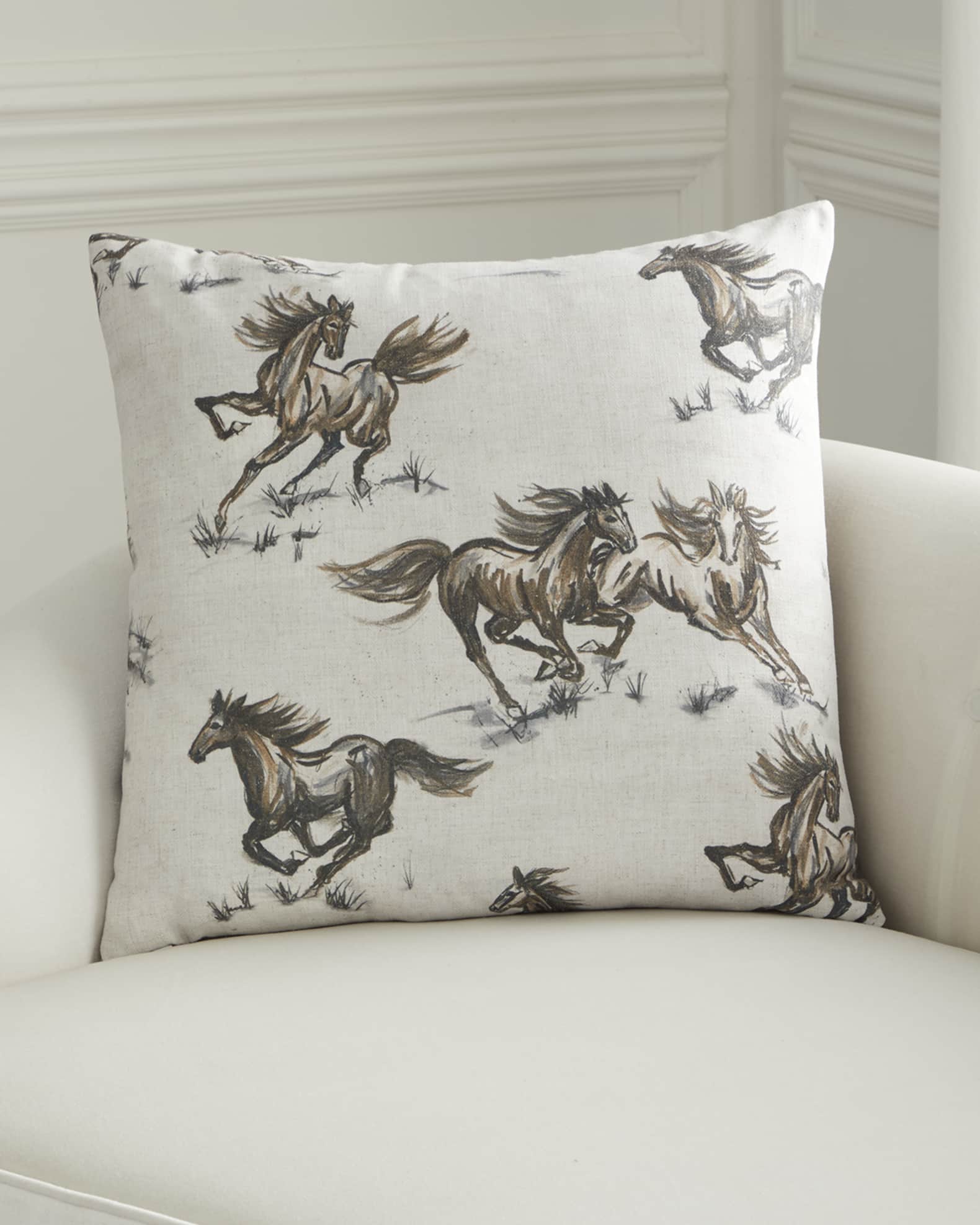 Horse print cushion hot sale