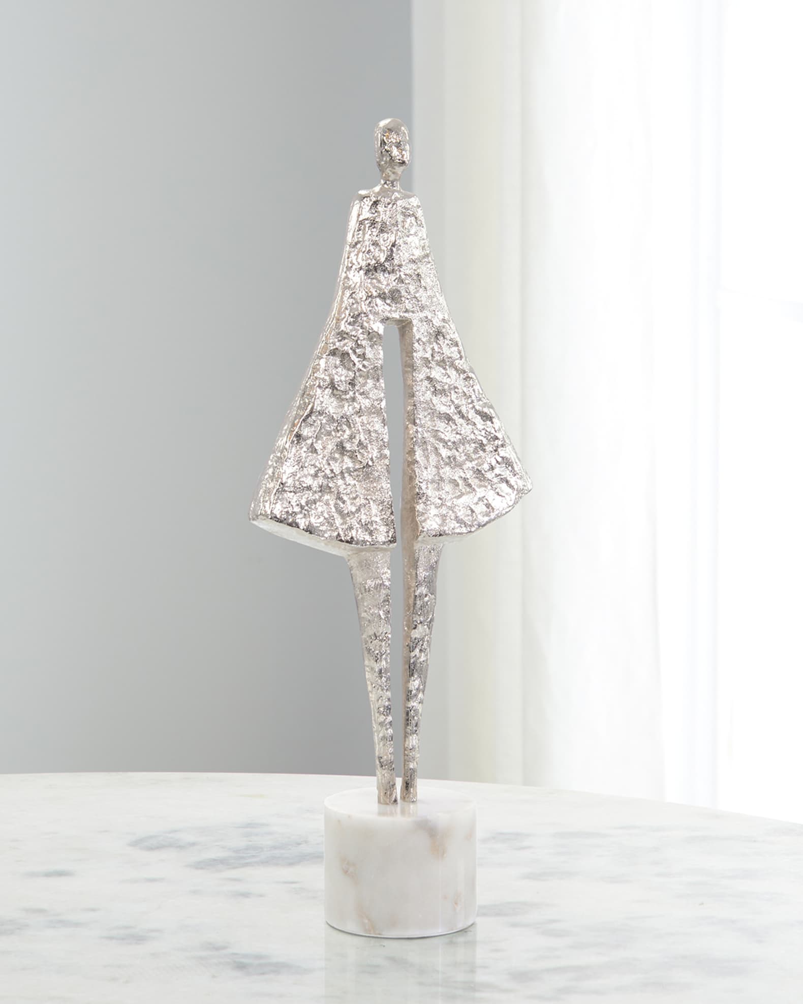 John-Richard Collection Candid Silhouette Sculpture on Marble, 24" Tall