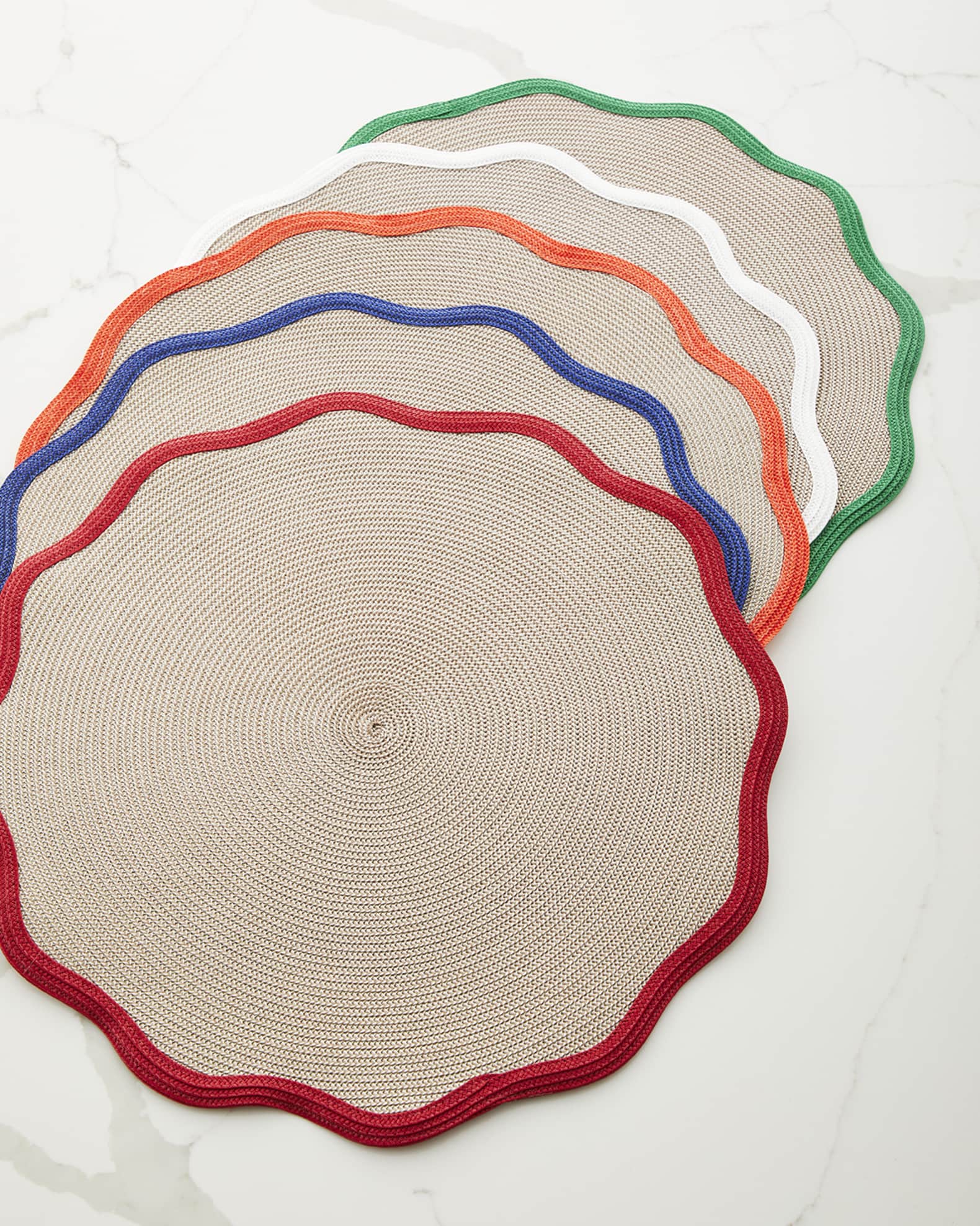 Deborah Rhodes Spring Scallop Border Placemats, Set of 4 Horchow