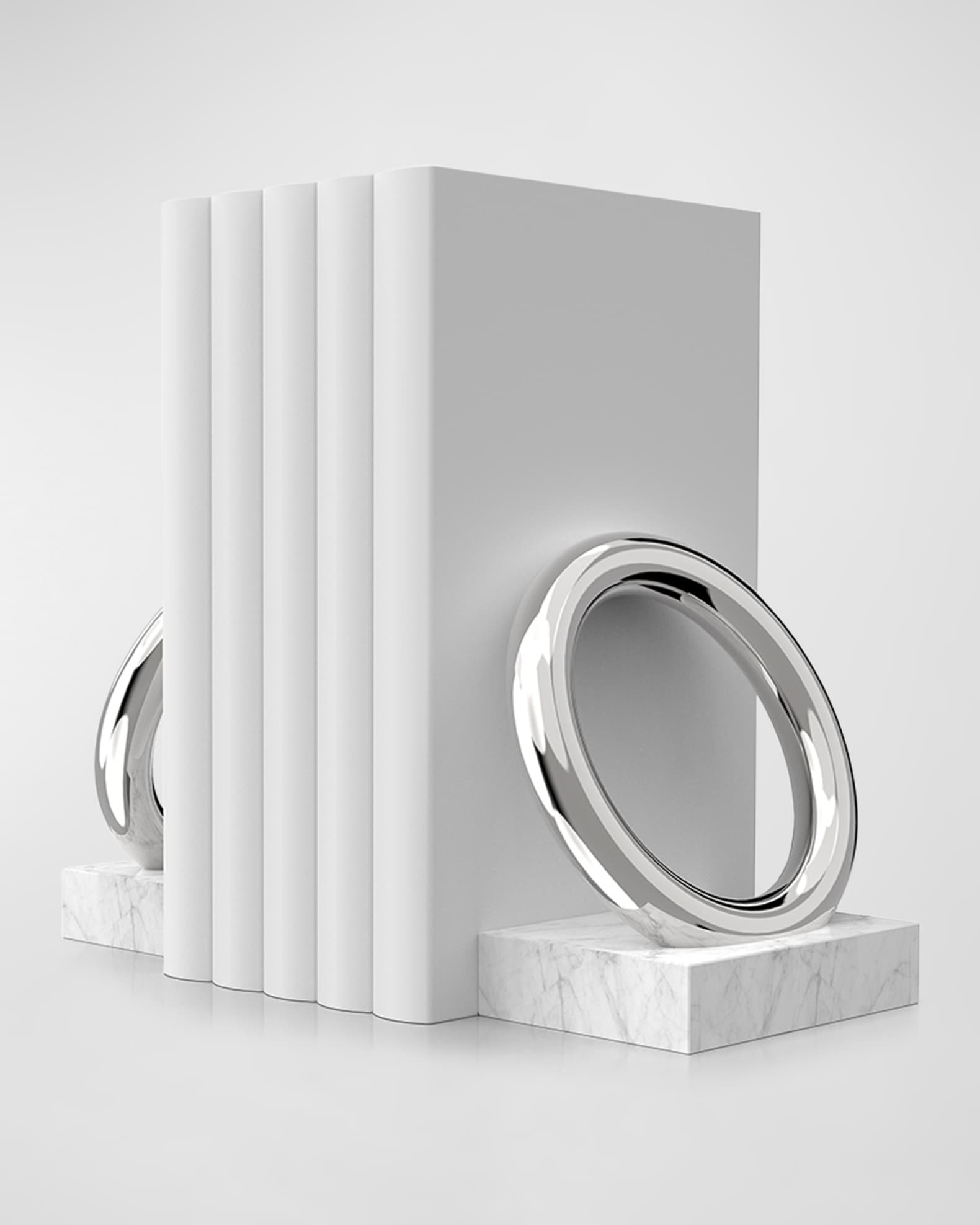 ANNA New York Marble Ring Bookends, Set of 2 