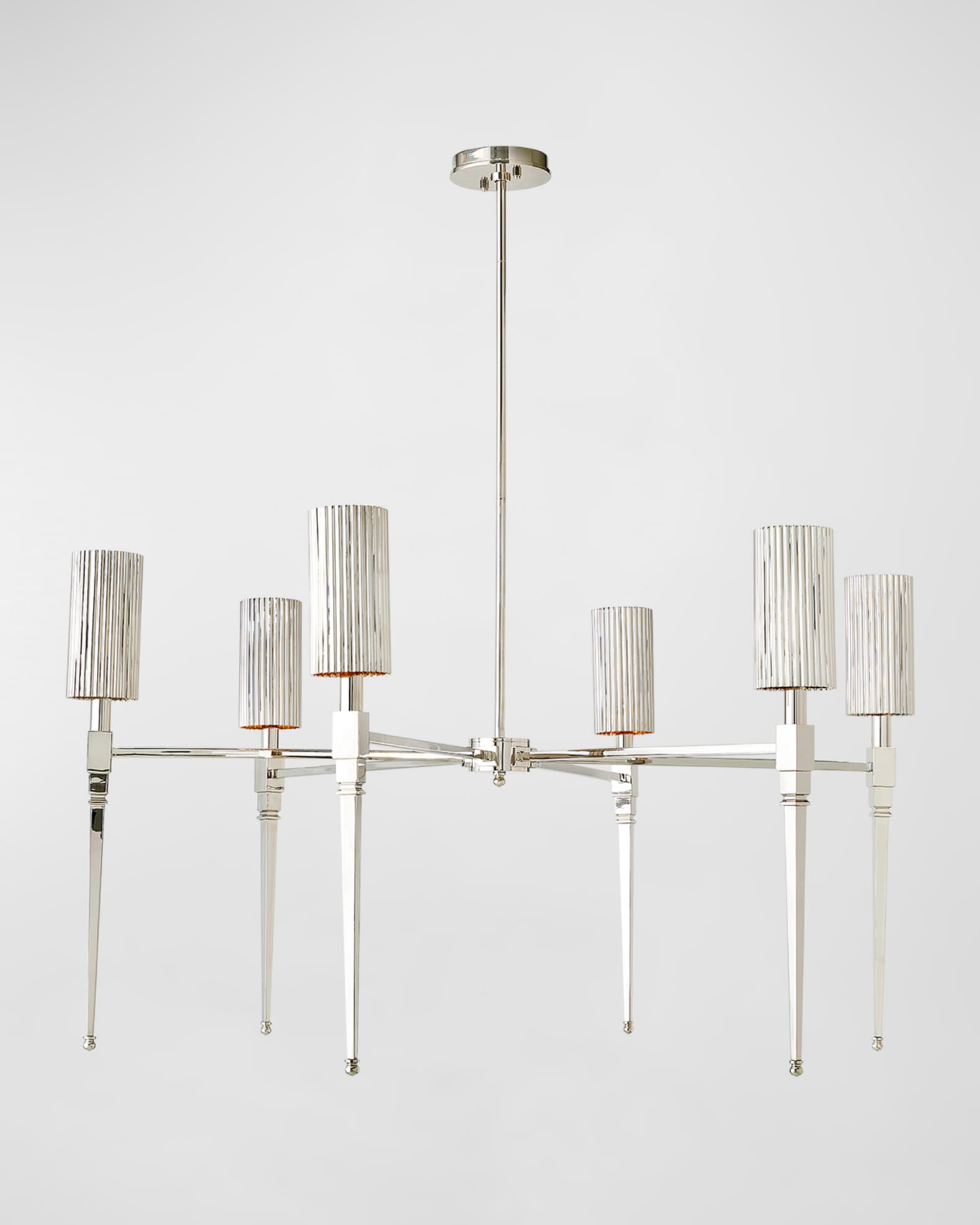 Global Views Fluted Brass Chandelier 
