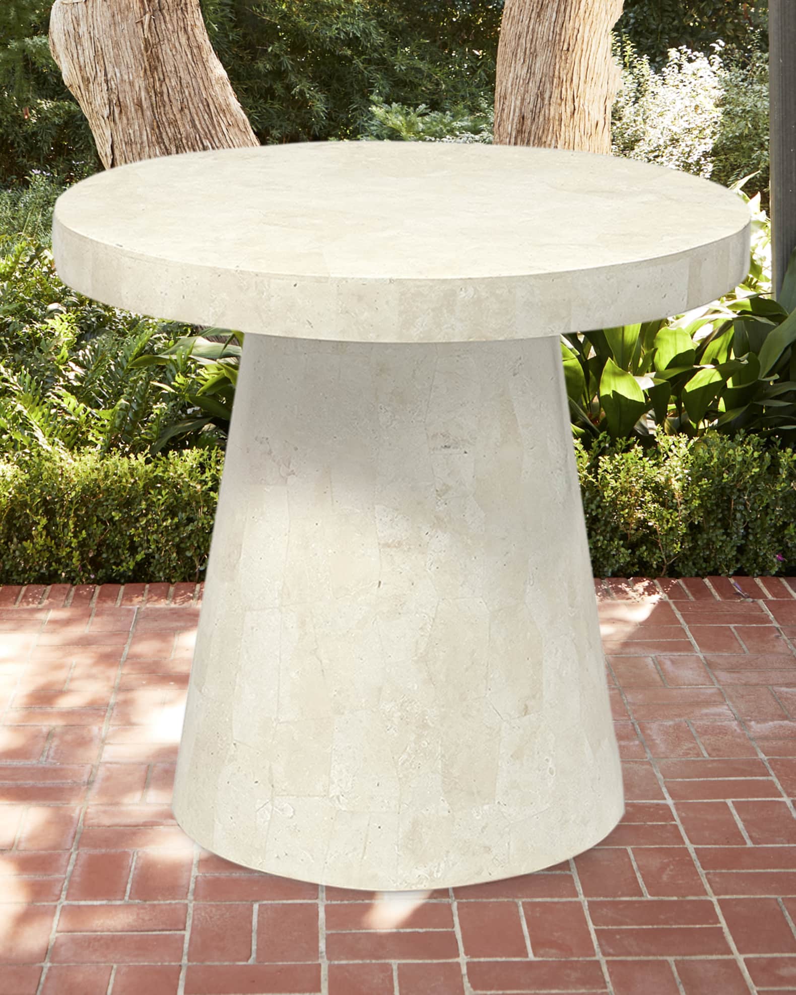 Palecek Foley Stone Outdoor Side Table Large