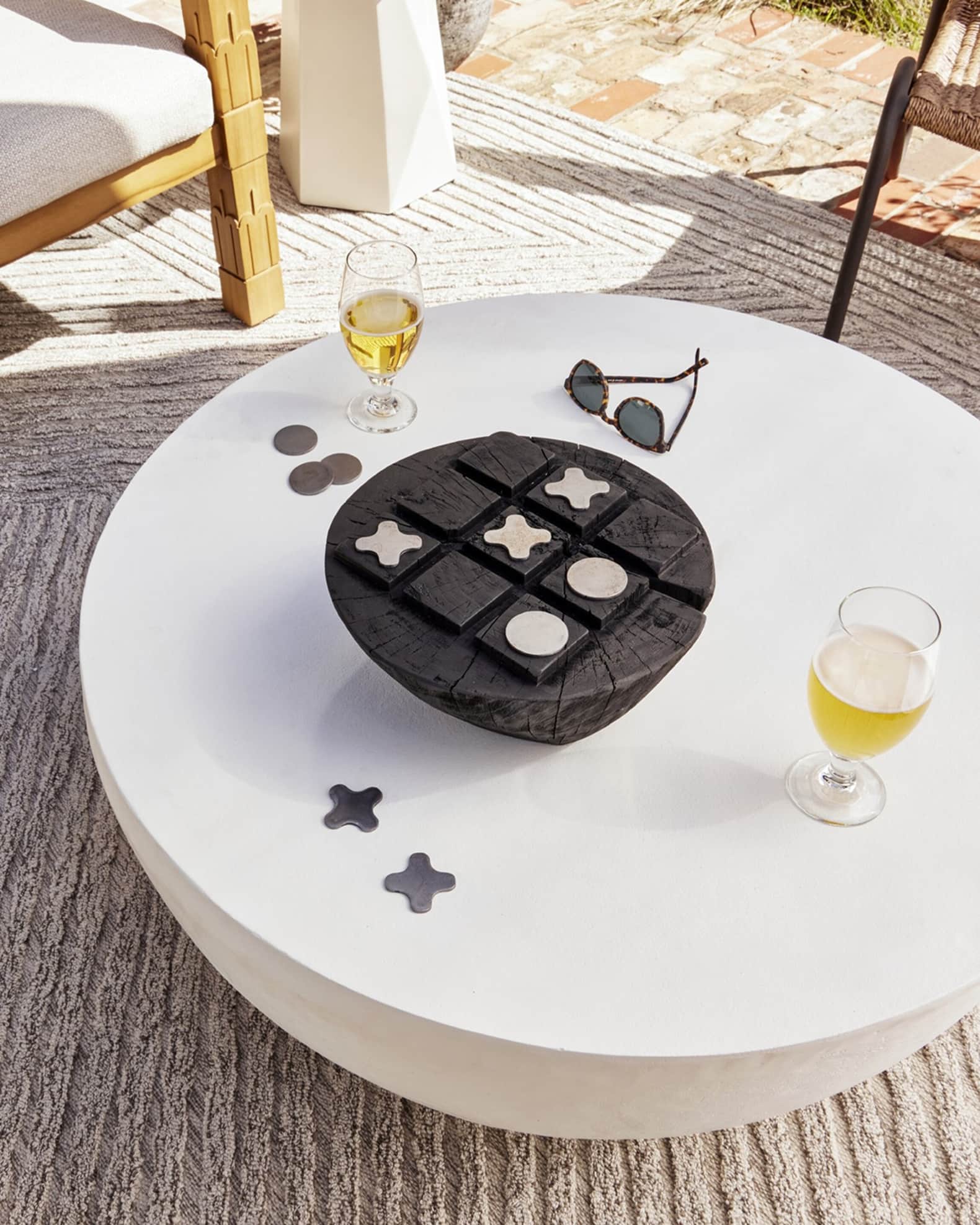 Four Hands Basil Outdoor Round Coffee Table Horchow