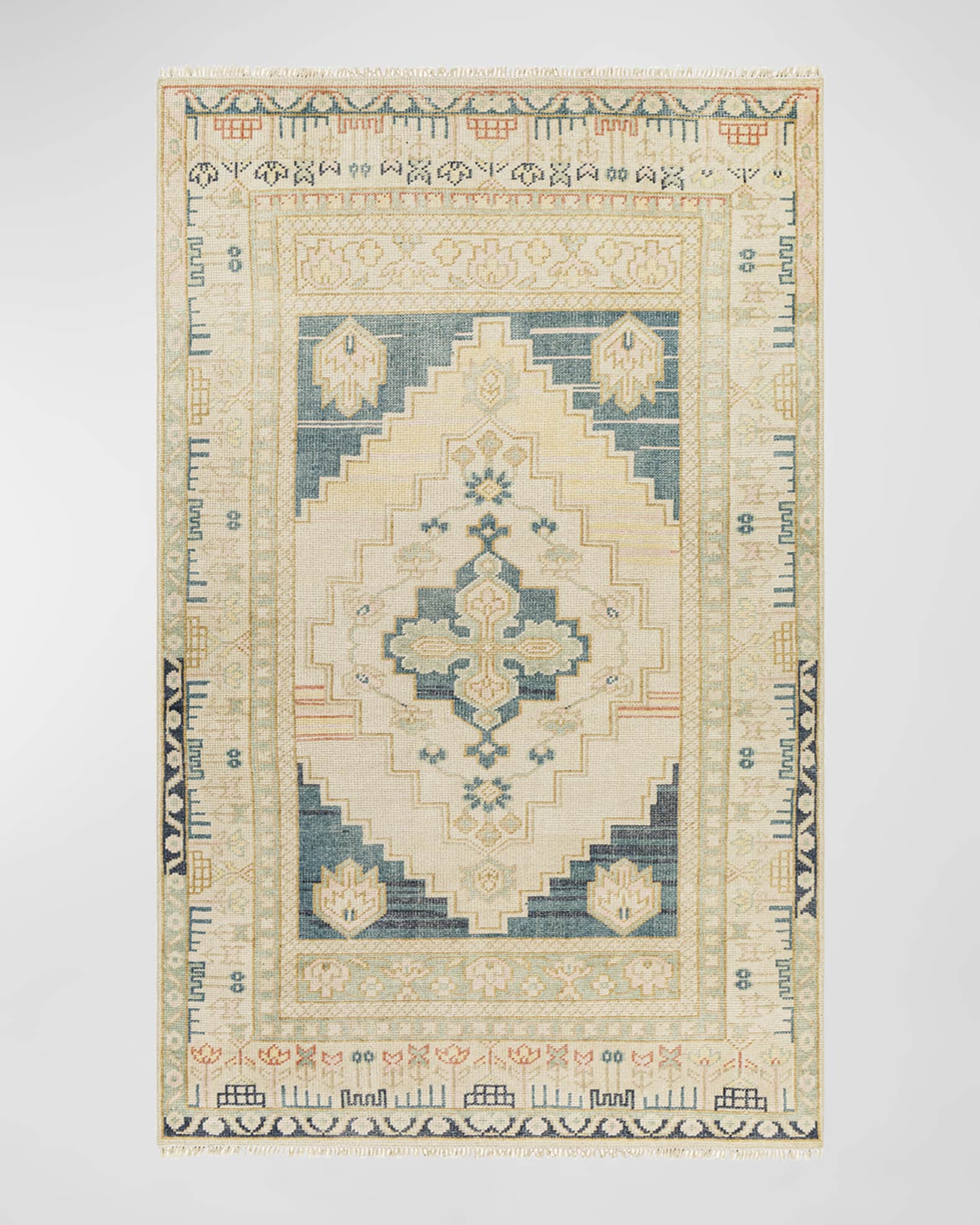 Surya Rugs Anadolu Teal Hand-Knotted Rug, 10' x 14'