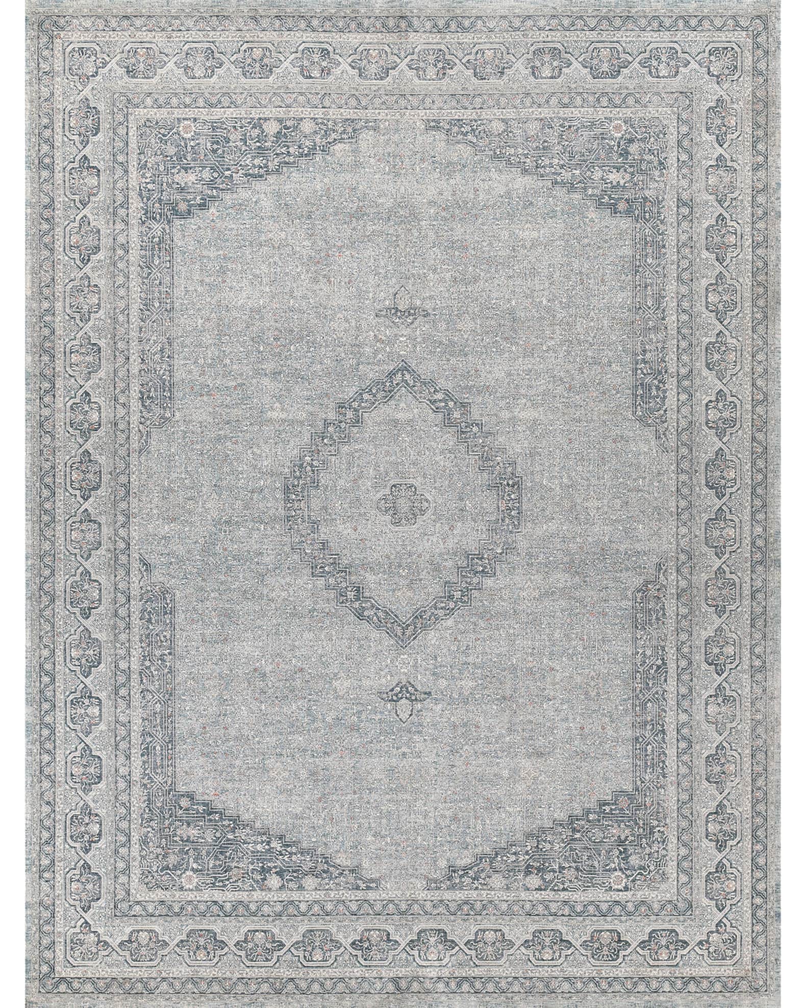Exquisite Rugs Heritage PowerLoomed Blue & Gray Rug, 9' X 12' Horchow