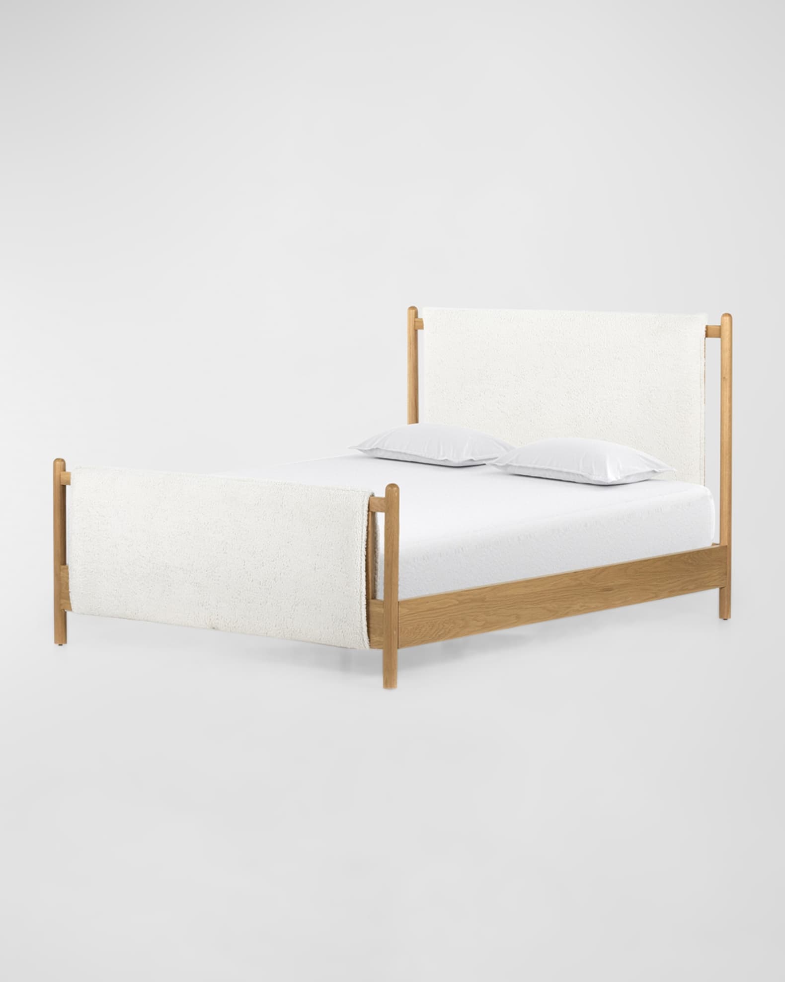 Four Hands Bowen Faux Shearling Queen Bed Horchow