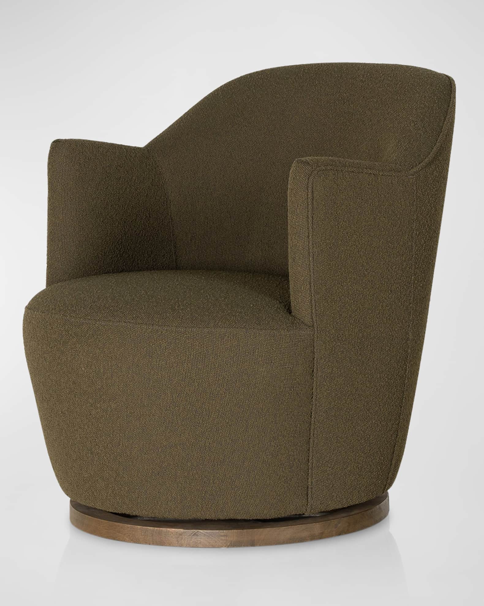 Four Hands Aurora Boucle Swivel Chair Horchow