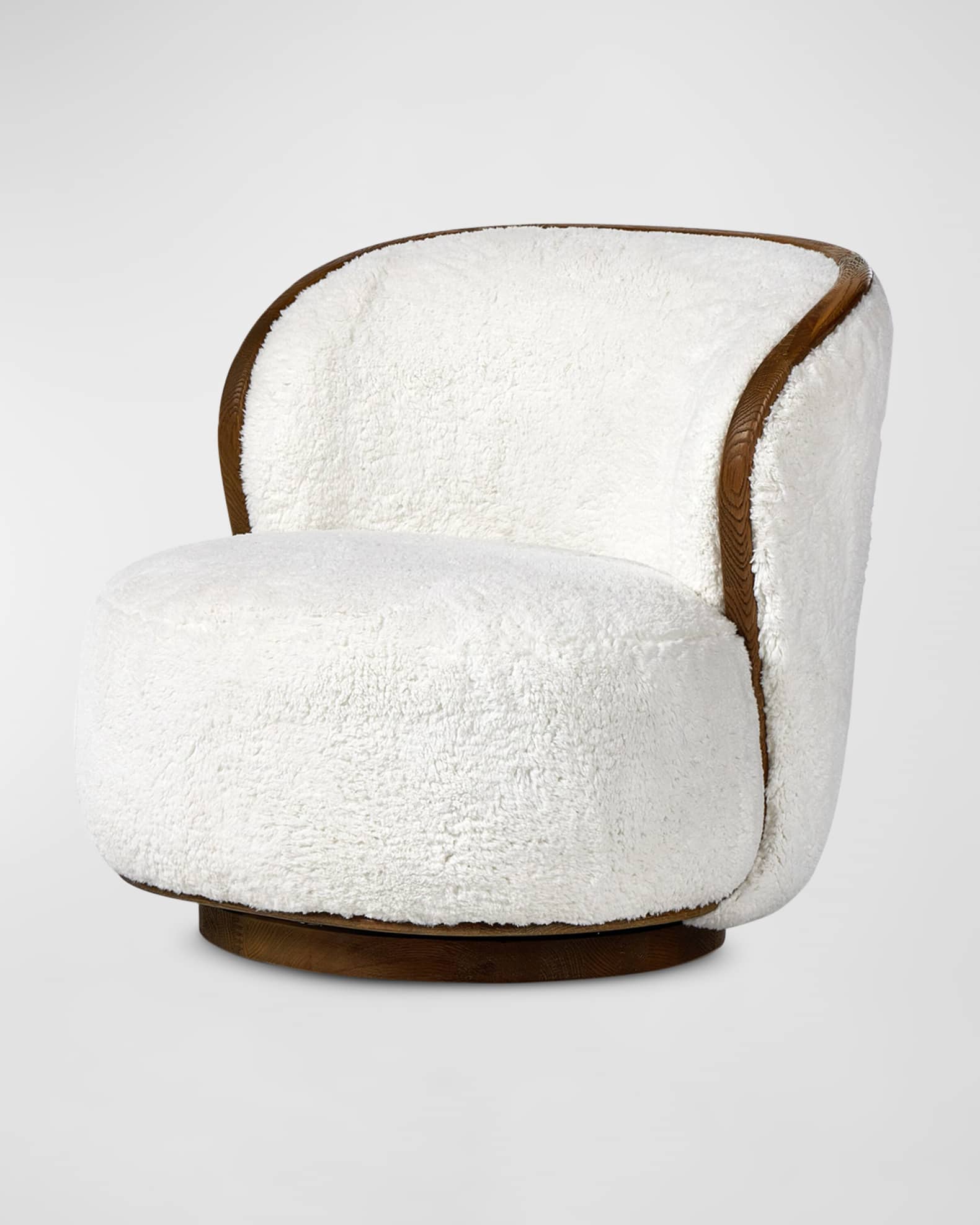 Four Hands Kittridge Faux Fur Swivel Chair Horchow