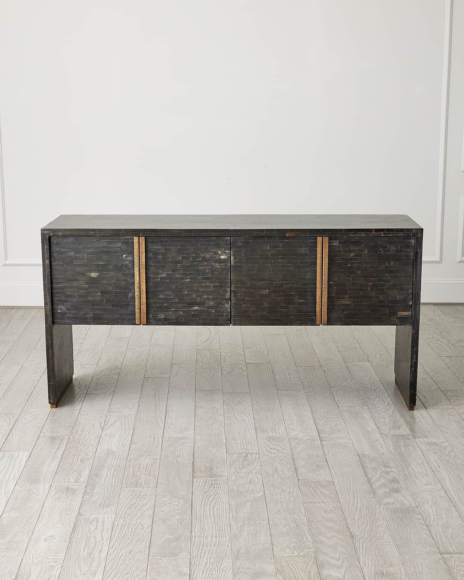 Global Views Horn Inlay Console Table