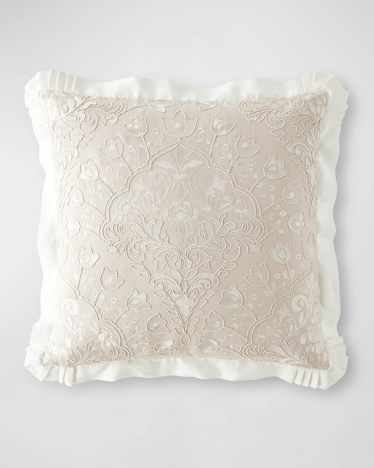Austin Horn Collection Tulip Embroidered Reversible Euro Sham Horchow