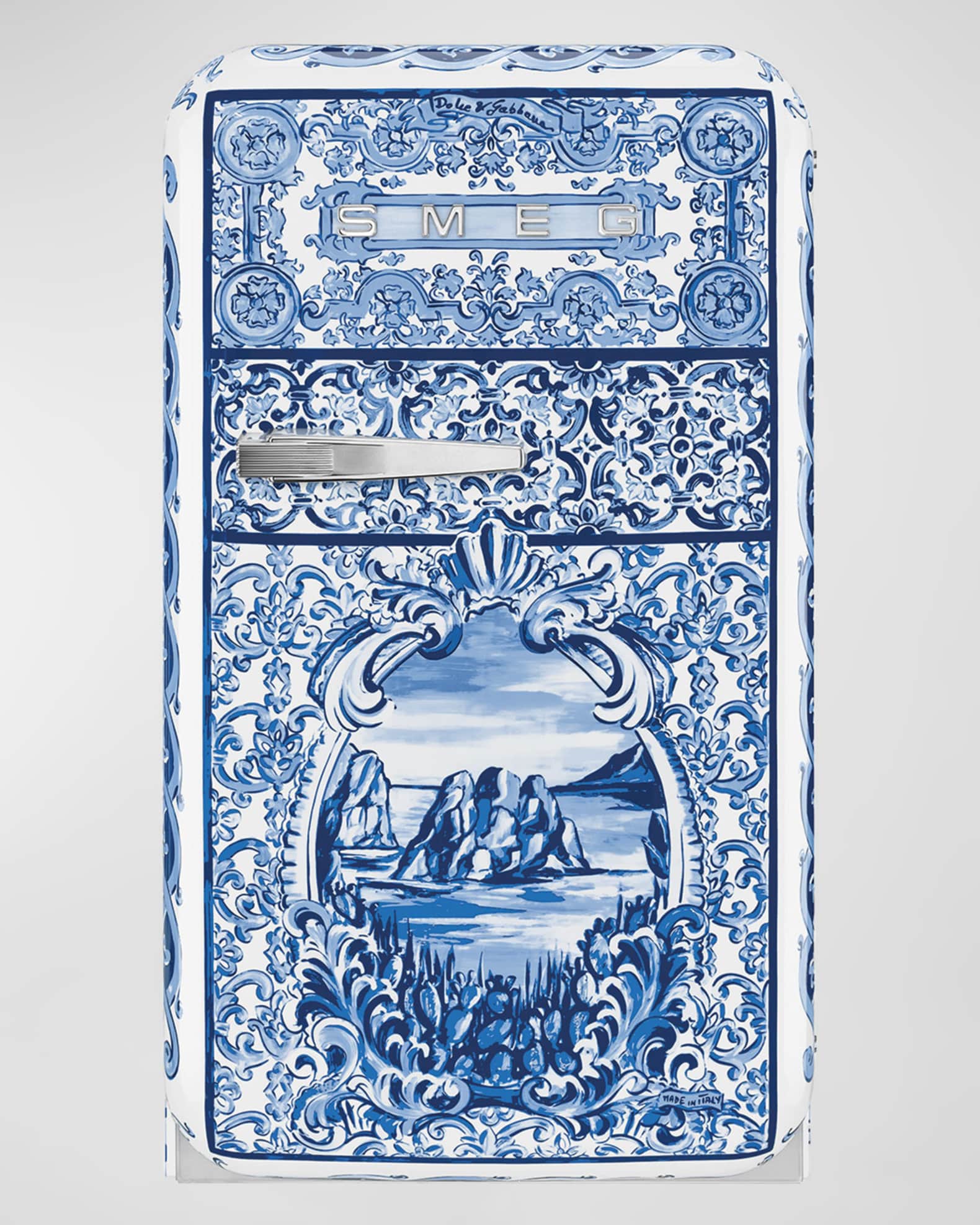 Smeg x Dolce Gabbana Blu Mediterraneo FAB5 Mini Fridge
