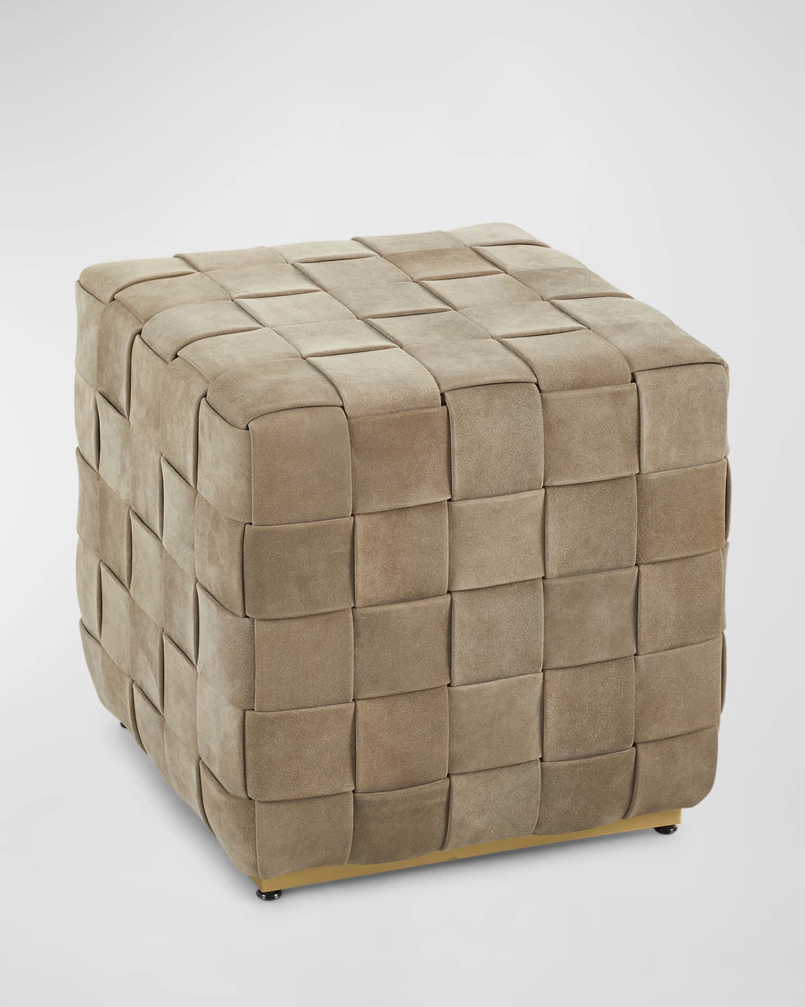 Arteriors Lakewood Suede Ottoman | Horchow