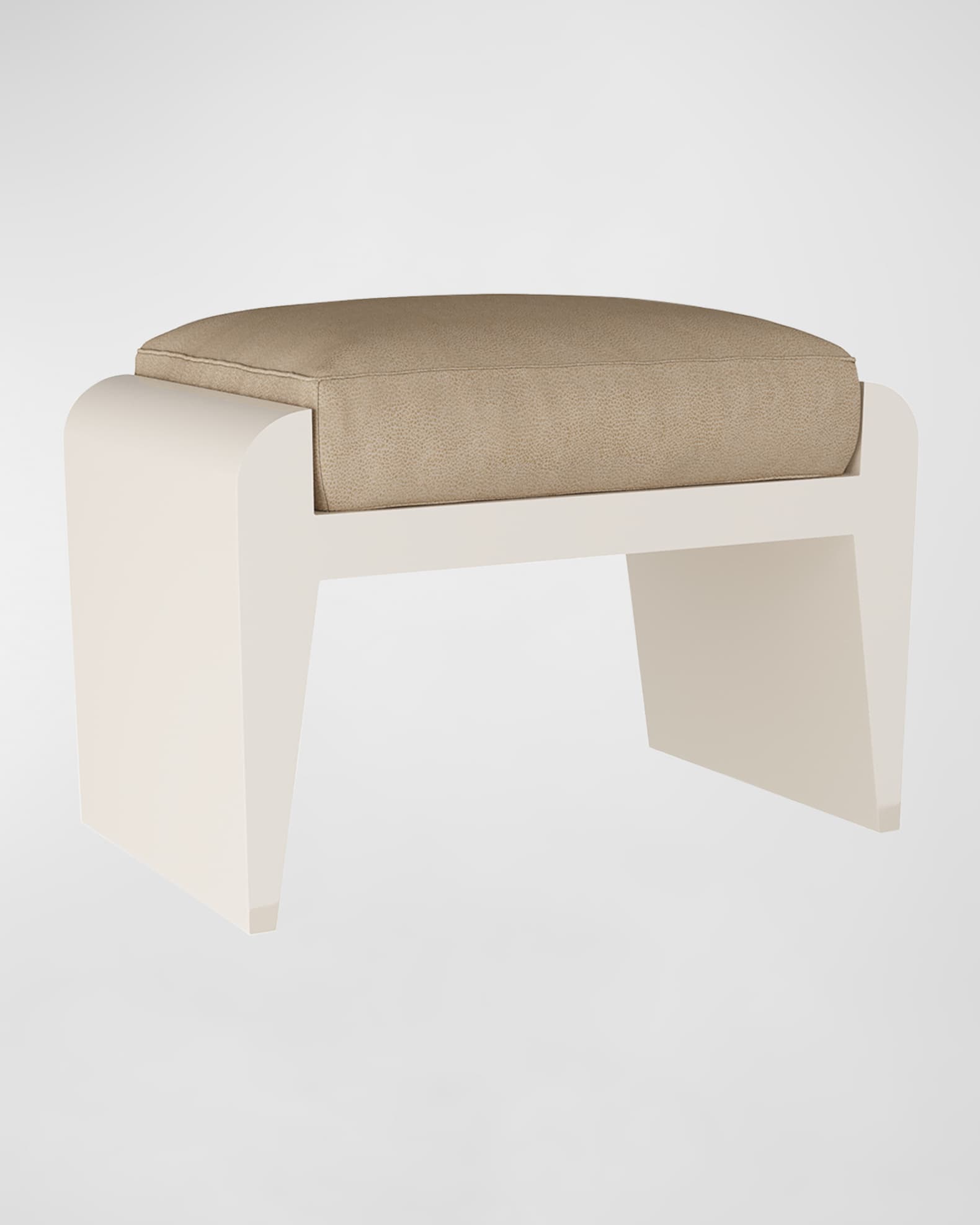 Arteriors Alanna Faux Leather Ottoman