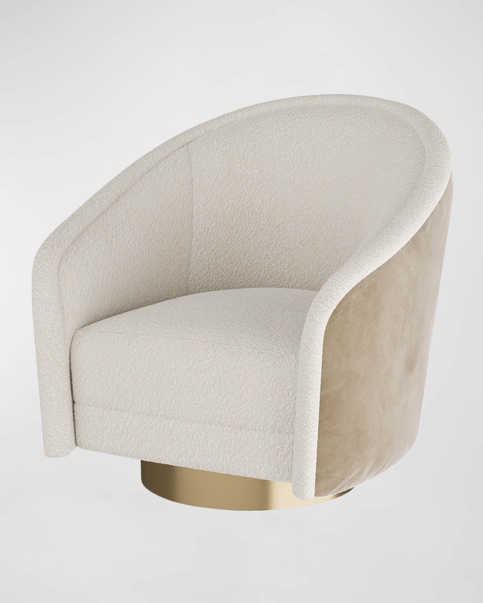 Arteriors Aljona Sherpa Swivel Chair