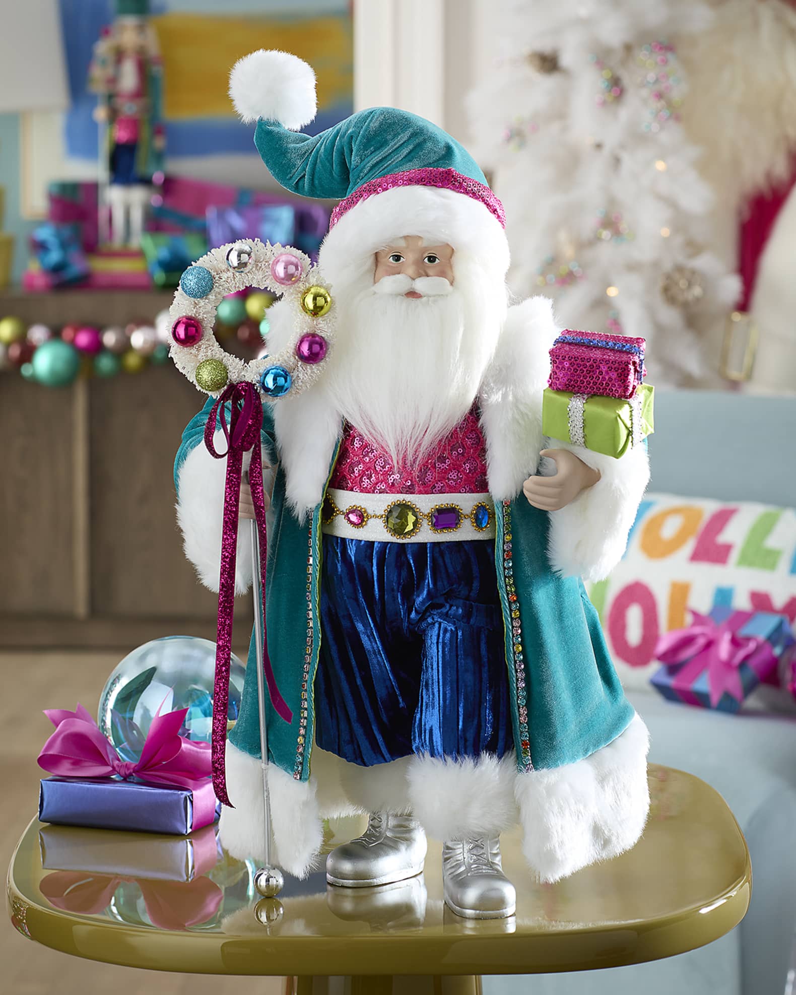Neiman Marcus 18" Bright Holiday Santa 