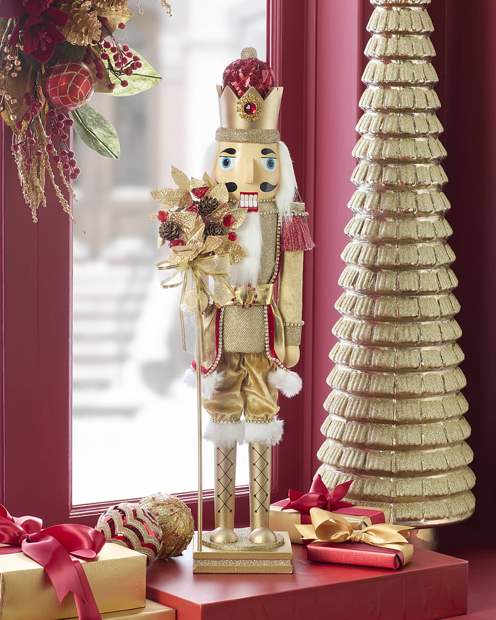 Neiman Marcus Golden Christmas Nutcracker, 24" Horchow