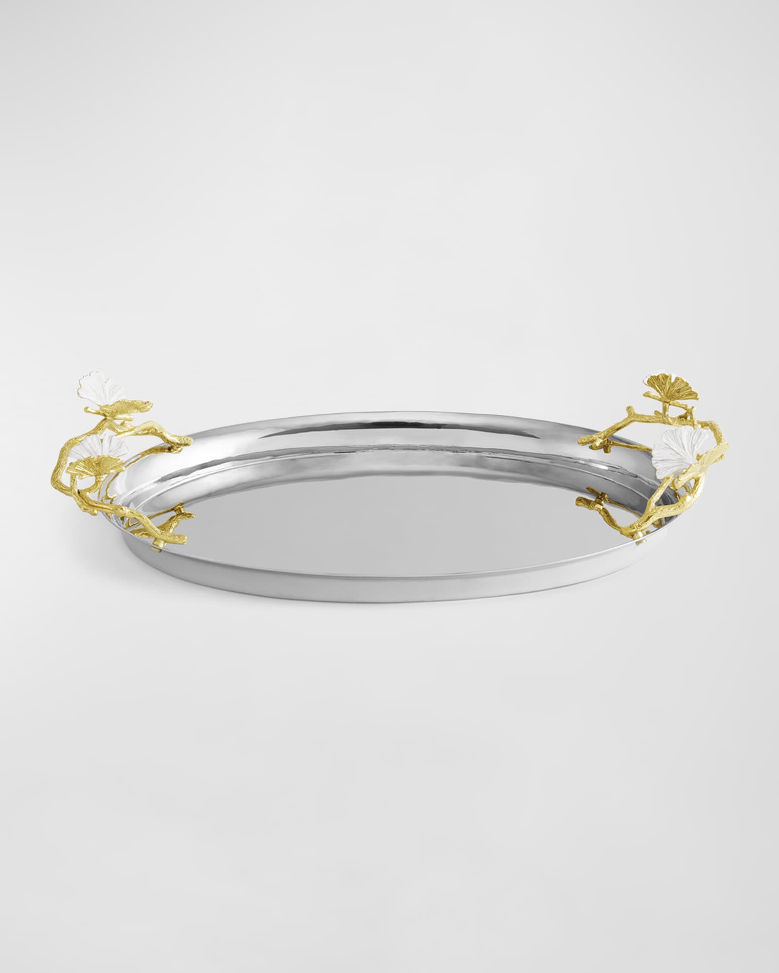 Michael Aram Butterfly Ginkgo White & Gold Medium Tray