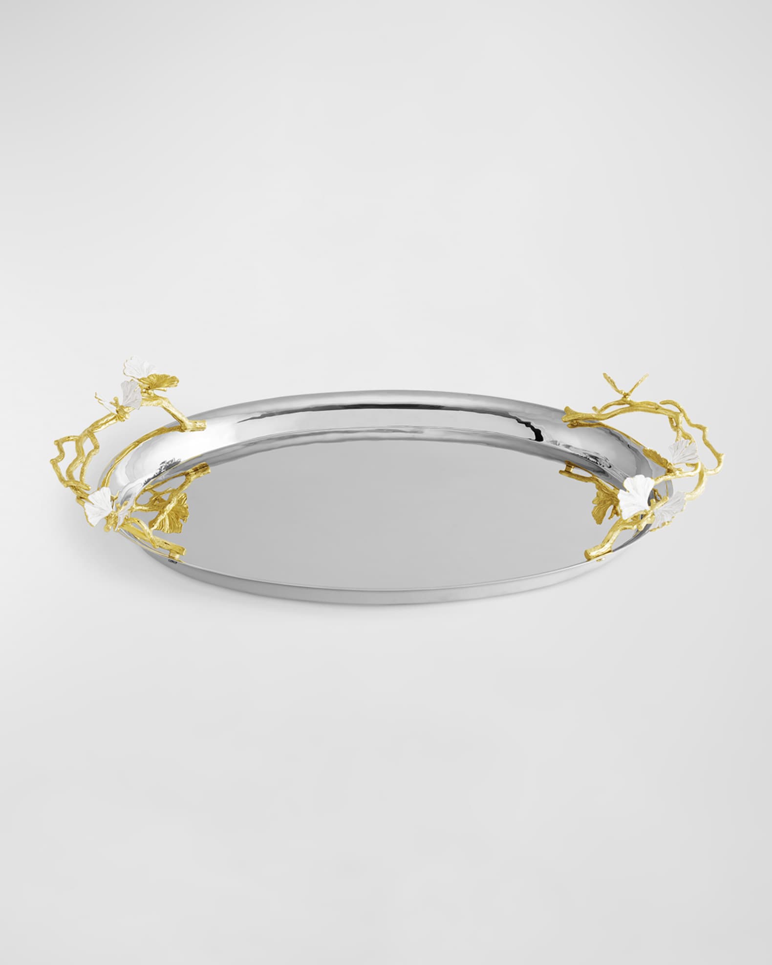 Michael Aram Butterfly Ginkgo White & Gold Large Tray