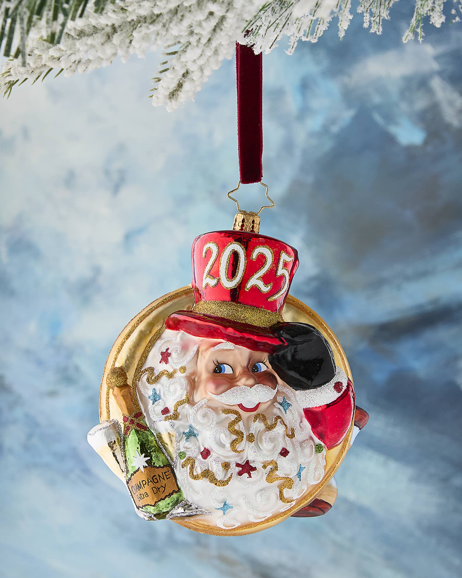 Christopher Radko A 2025 Midnight Celebration Christmas Ornament Horchow