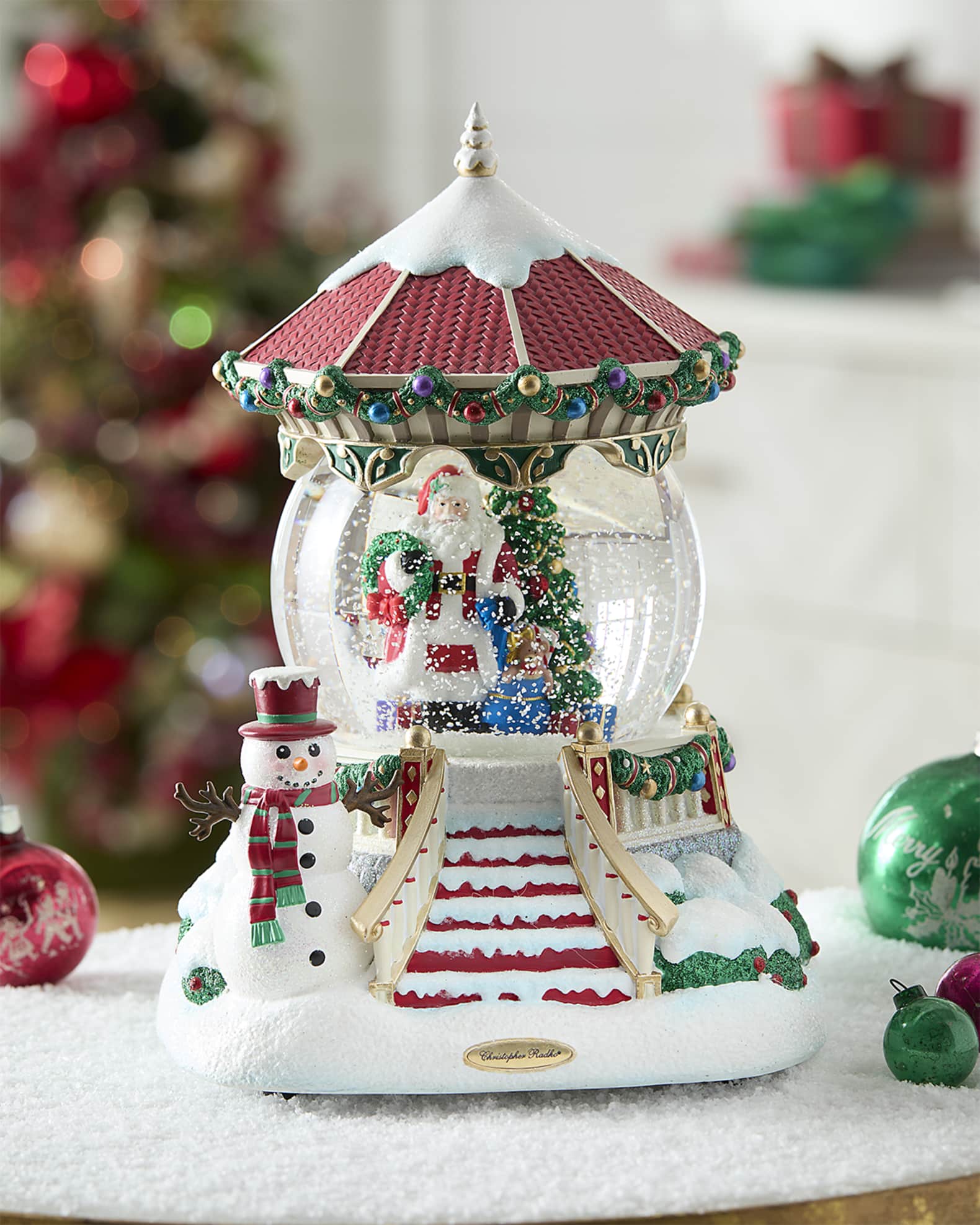 Christopher Radko Santas Enchanted Gazebo Snowglobe 