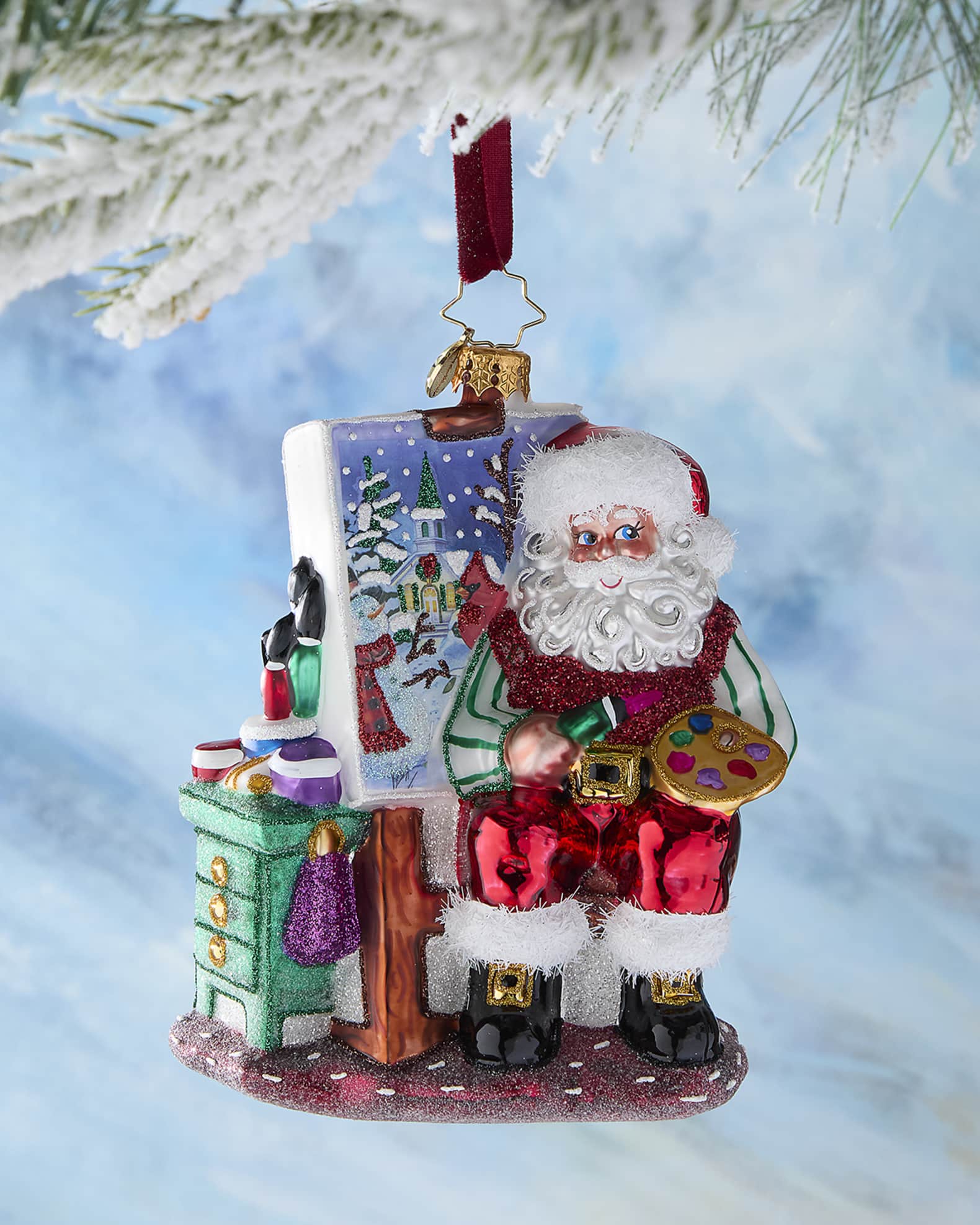Christopher Radko Pretty As A Picture Christmas Ornament 