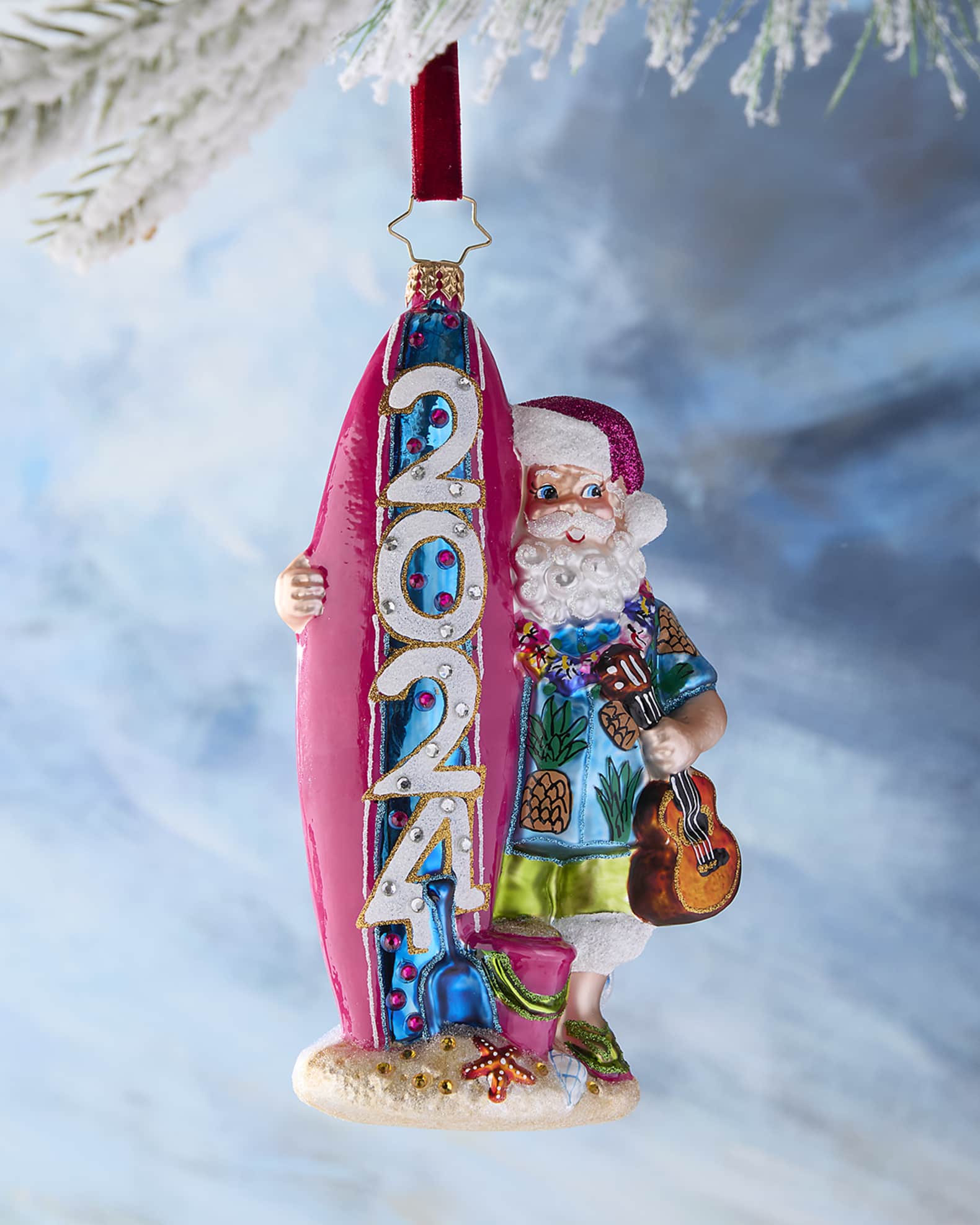 Christopher Radko 2024 Island Breeze Chris Kringle Christmas Ornament