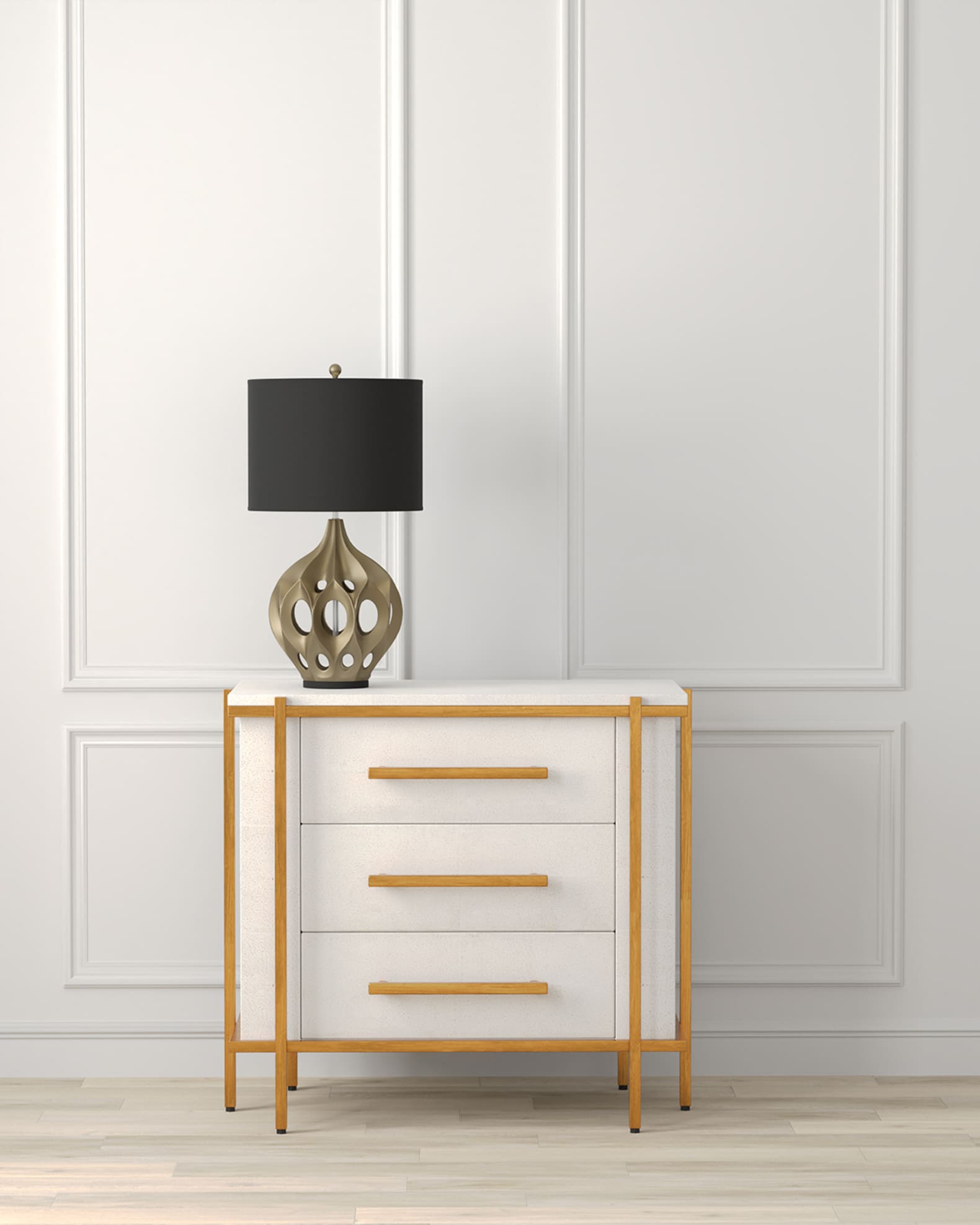 Sarreid Blakely Faux Shagreen Nightstand Horchow