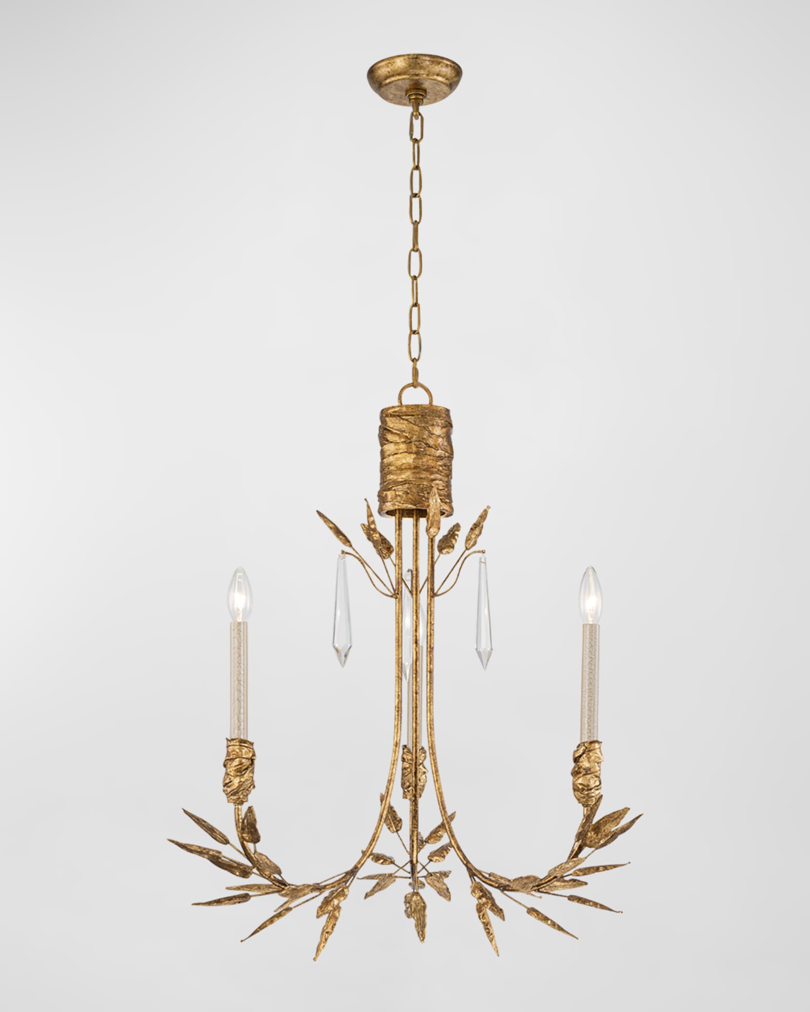 Lucas + McKearn Palm d'Or 3-Light Chandelier