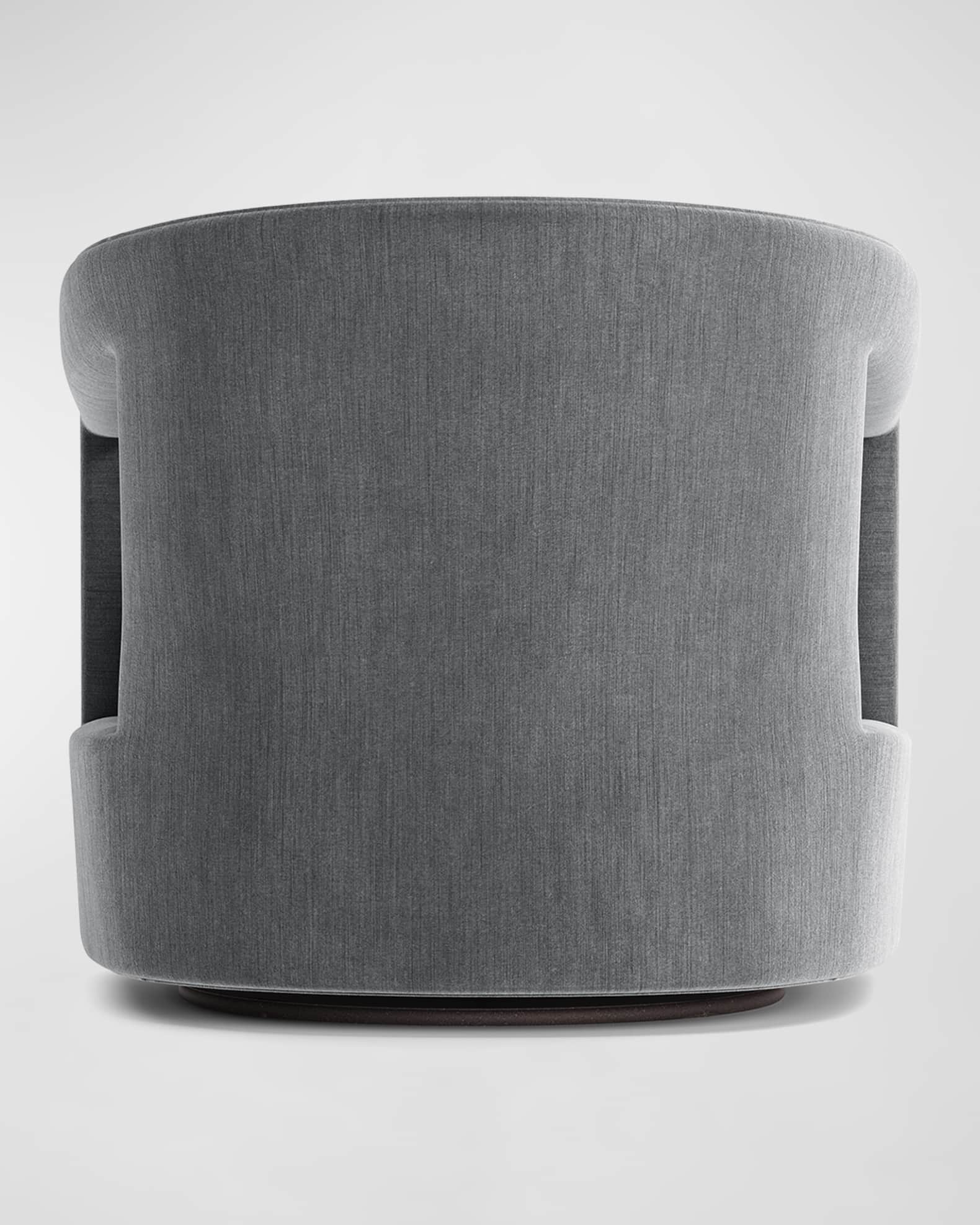 Bernhardt Interiors Alana Icy Slate Blue Swivel Chair | Horchow