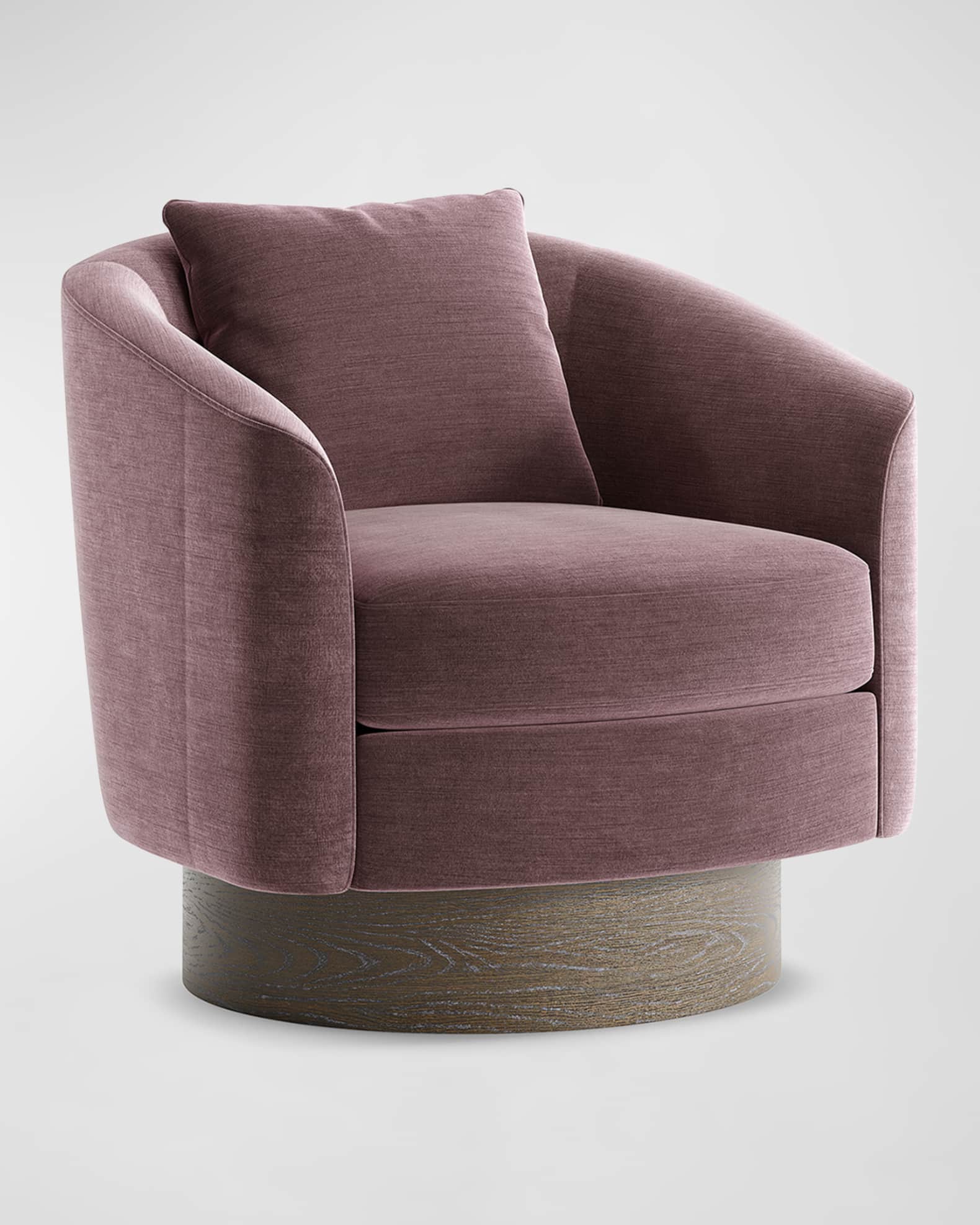 Mauve swivel chair sale