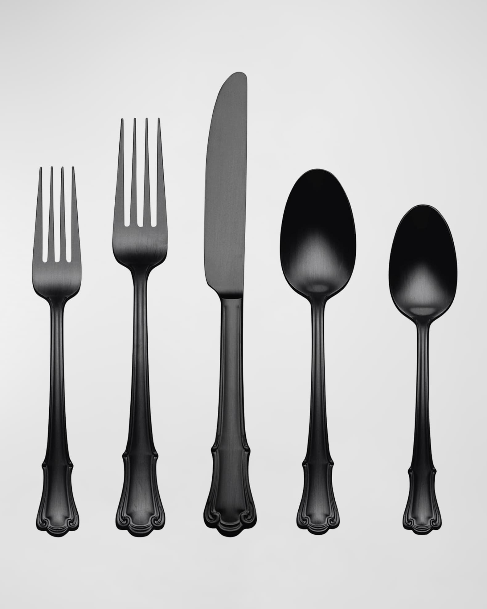 Oneida James Street Satin Black 20Piece Flatware Set Horchow