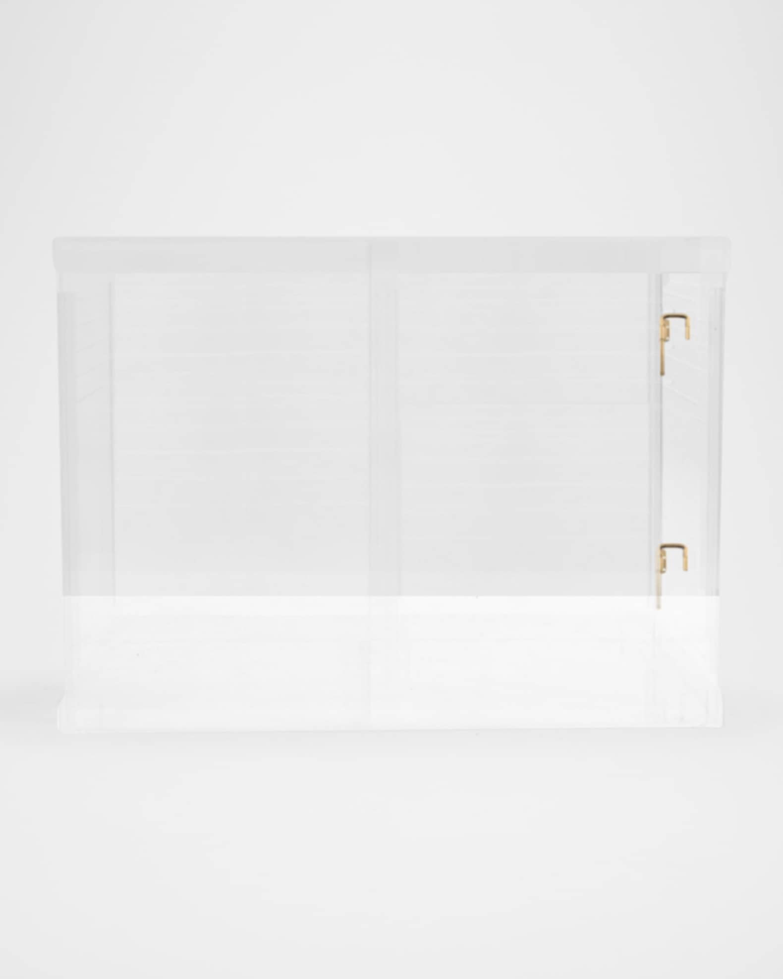 HIDDIN Large Clear View Pet Crate with Gold Latch | Horchow - Deluxe Pet Recipient Comfortable Crate Latch