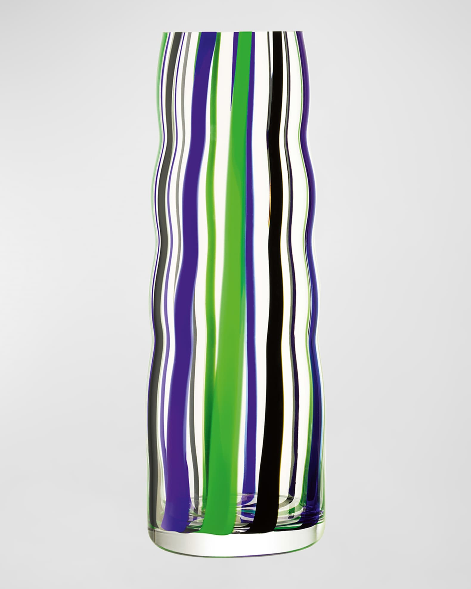 LSA Folk 16.5" Vase, Black/Blue/Green Horchow