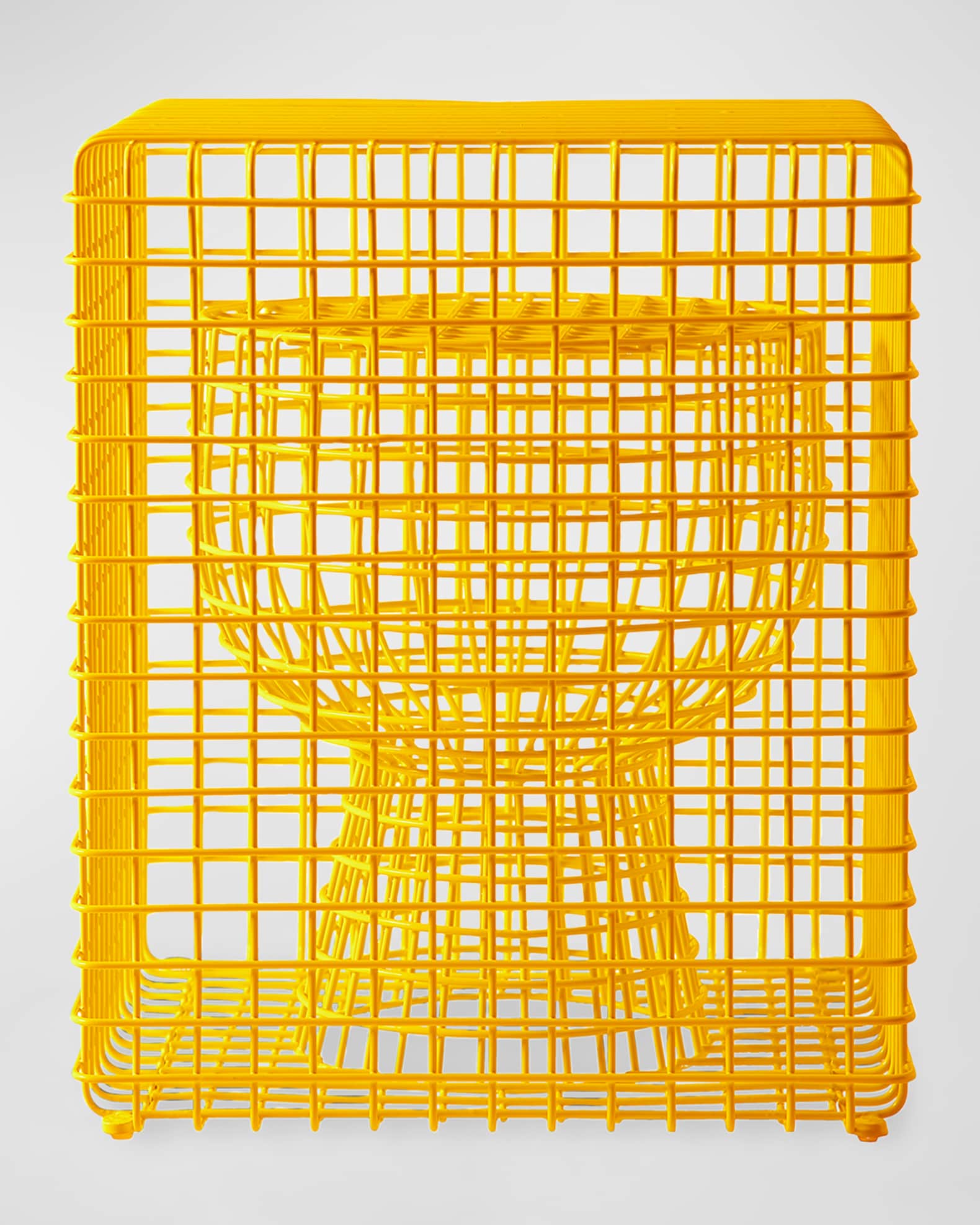 POLSPOTTEN Tip Tap Wire Stool, Yellow Horchow