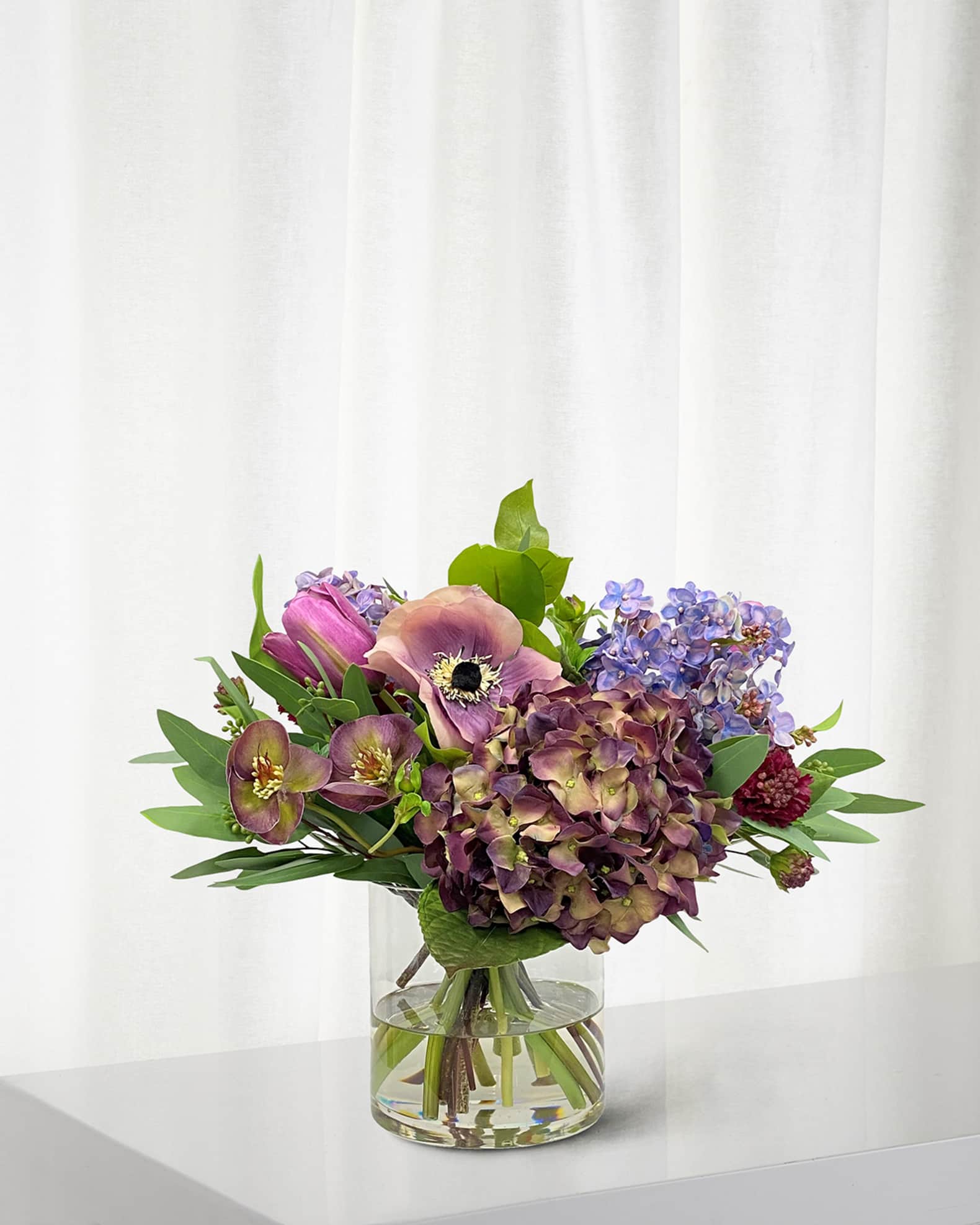 Winward Home Lilac Poppy Arrangement in a Vase 