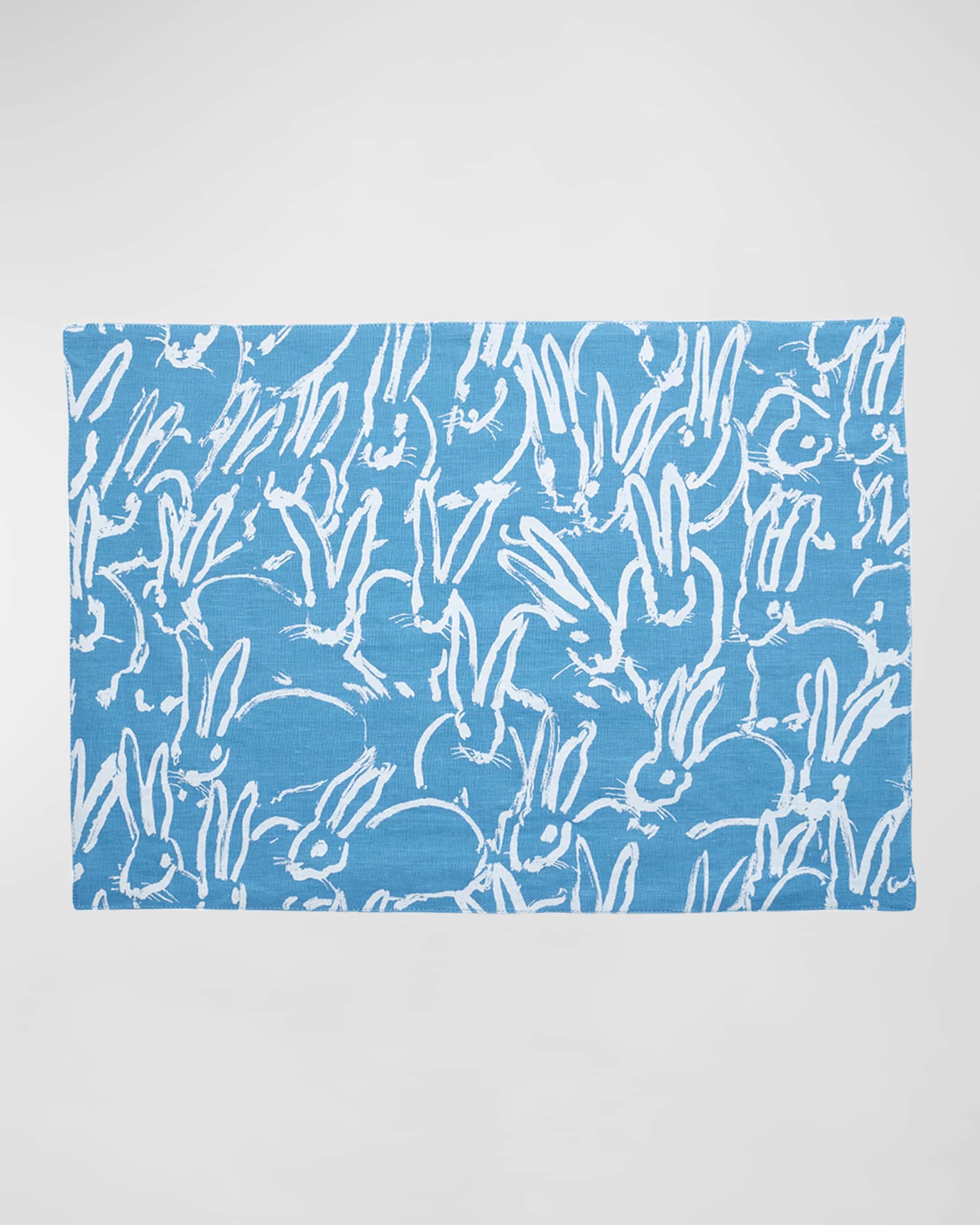 Hunt Slonem Fluffle Khadi Printed Linen Placemat 