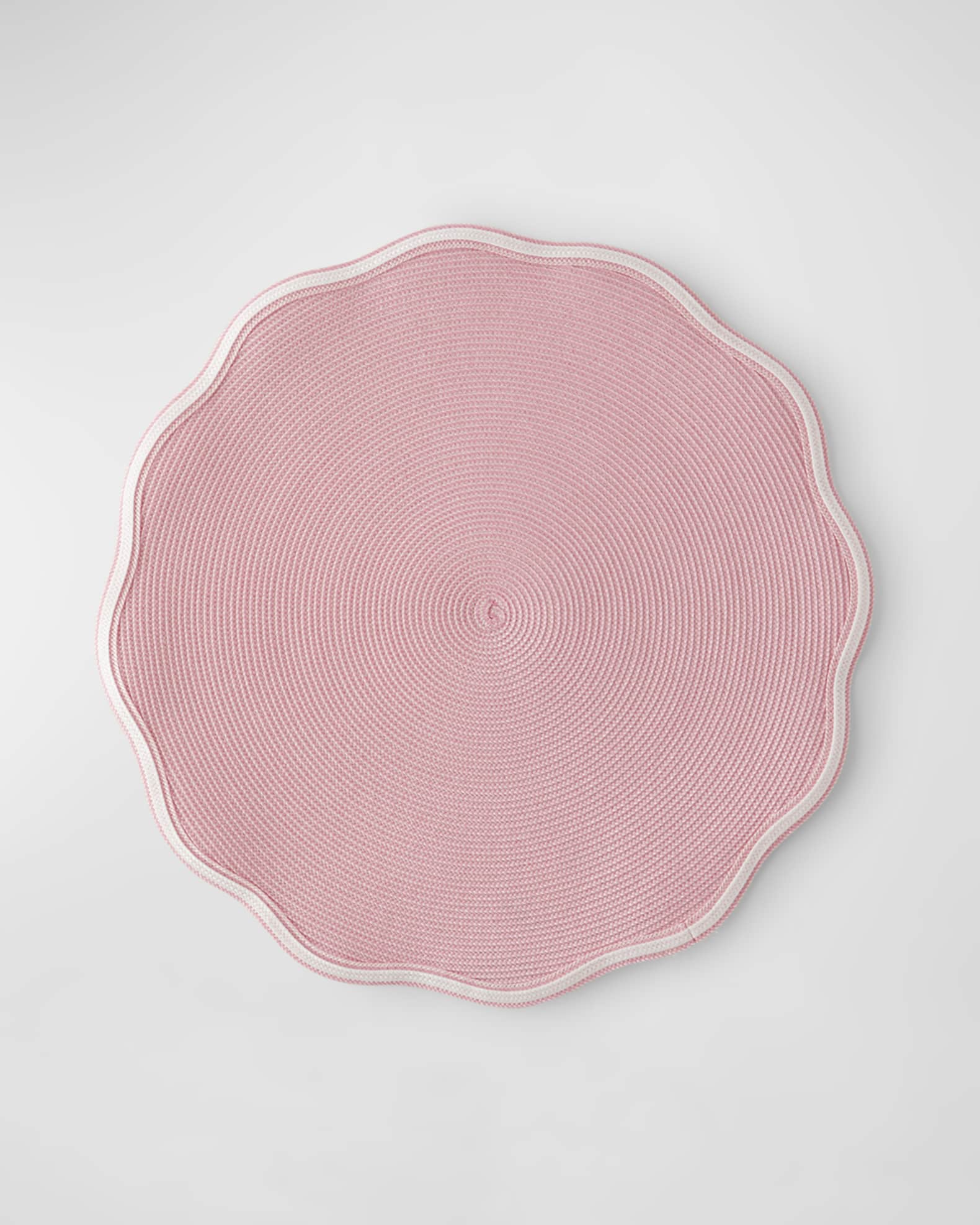 Deborah Rhodes Piped Round Scallop Placemats, Set of 4 Horchow