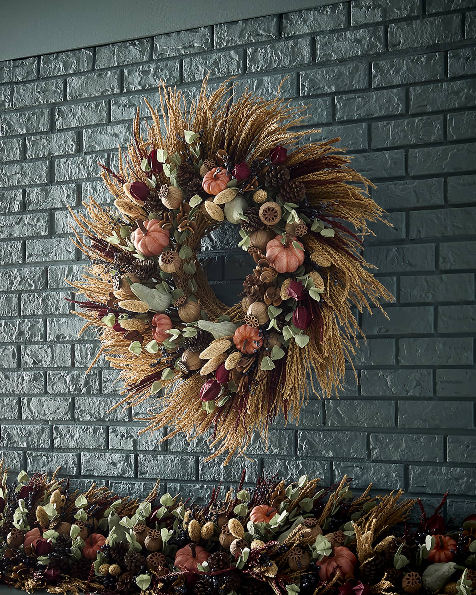 Neiman Marcus 28" Autumn Harvest Wreath Horchow