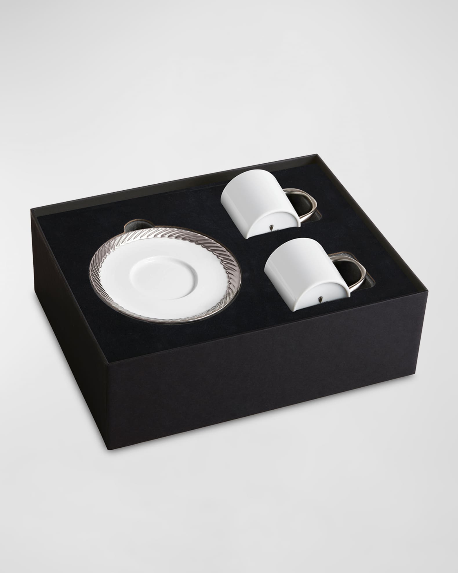 L'Objet Corde 3-Piece Espresso Cup & Saucer Set