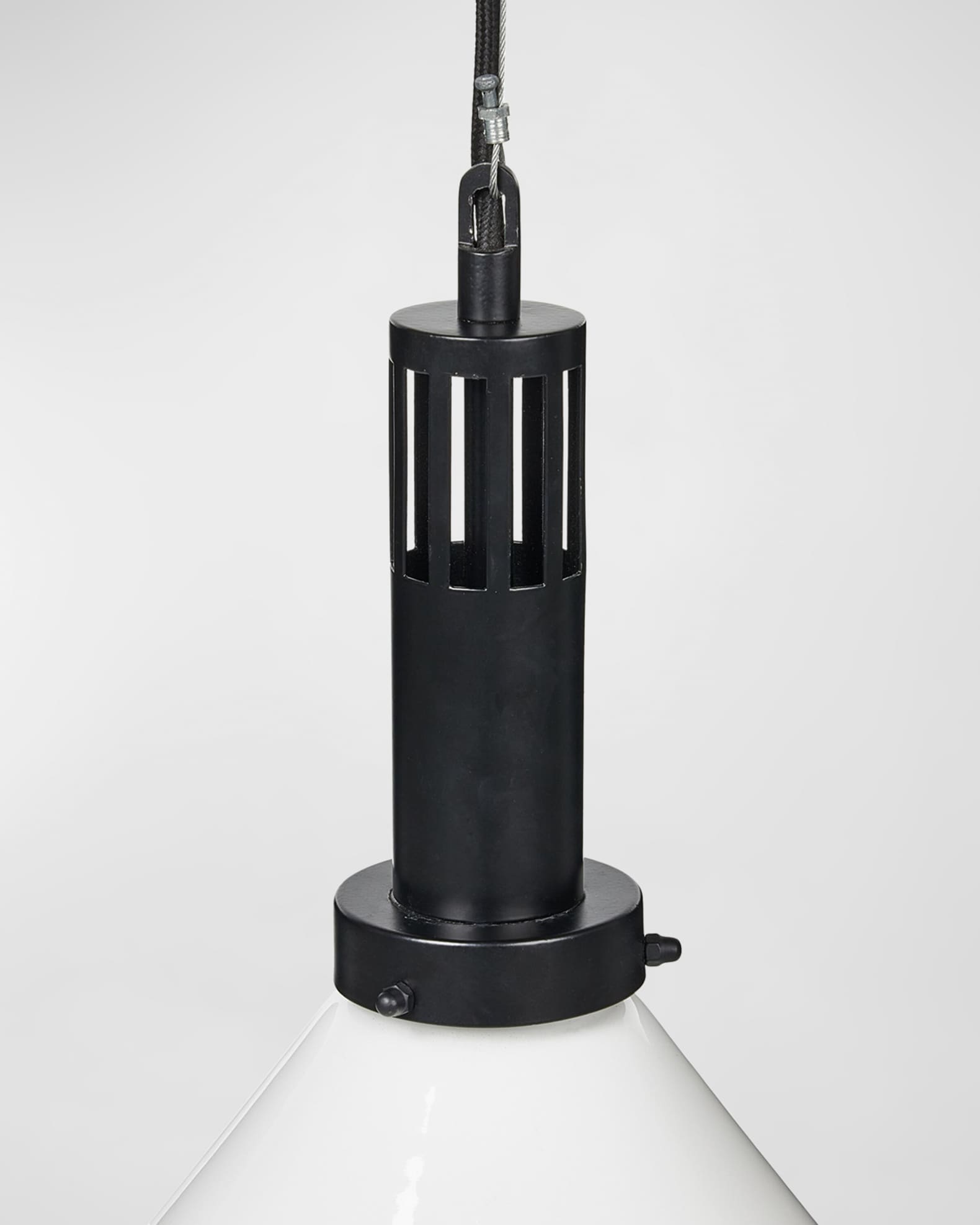 Four Hands Aldis 13" Pendant Light, Black/White Horchow