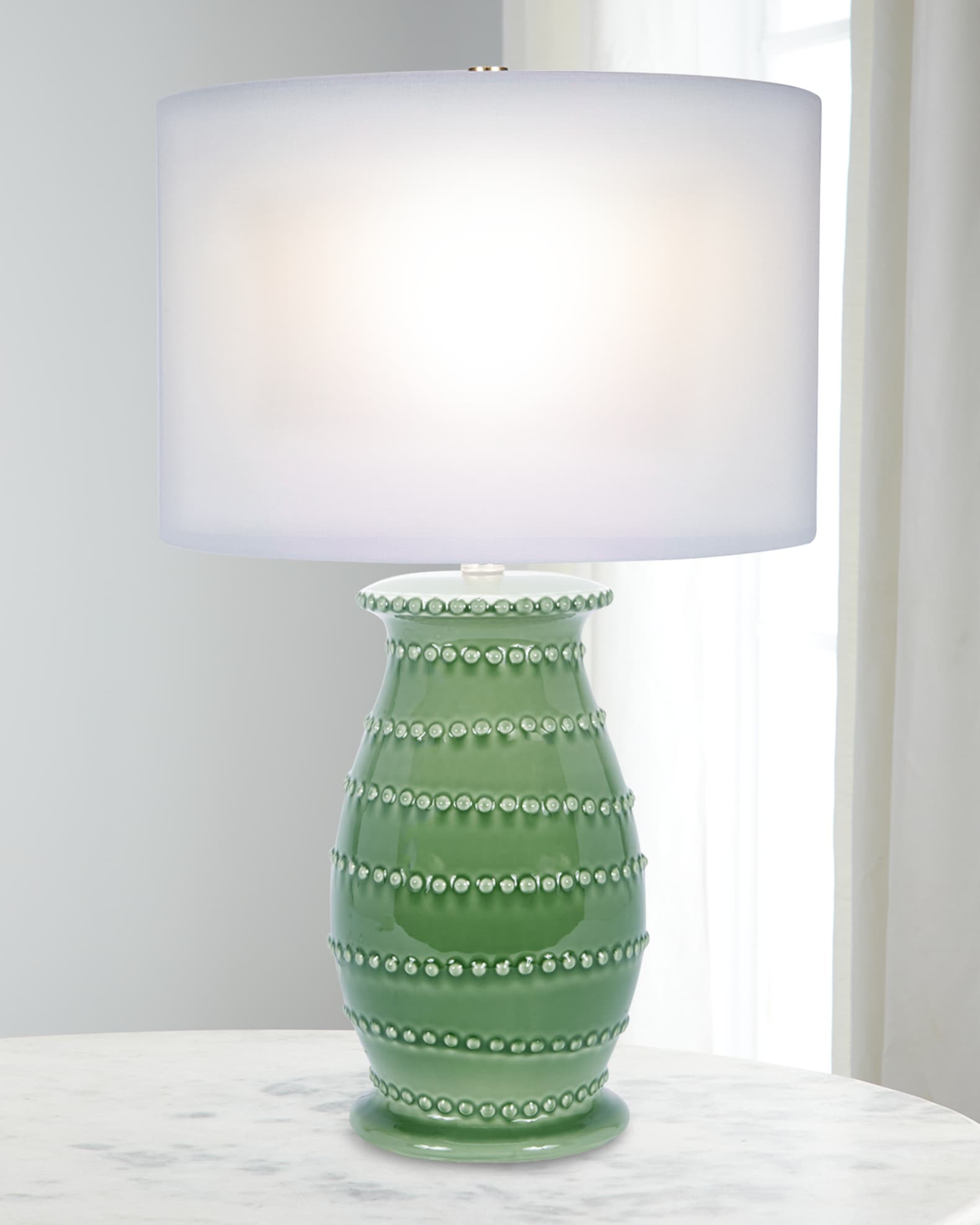Caleb Green Ceramic Table Lamp Lighting Table Accent Lamps