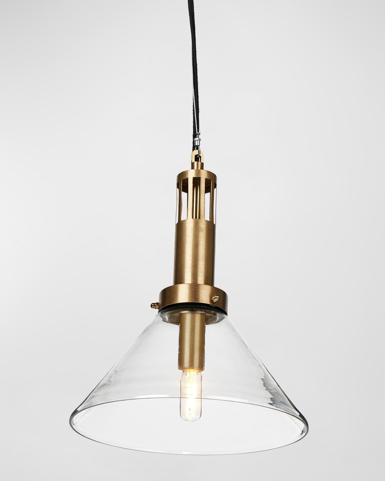 Four Hands Aldis 13" Pendant Light, Brushed Brass