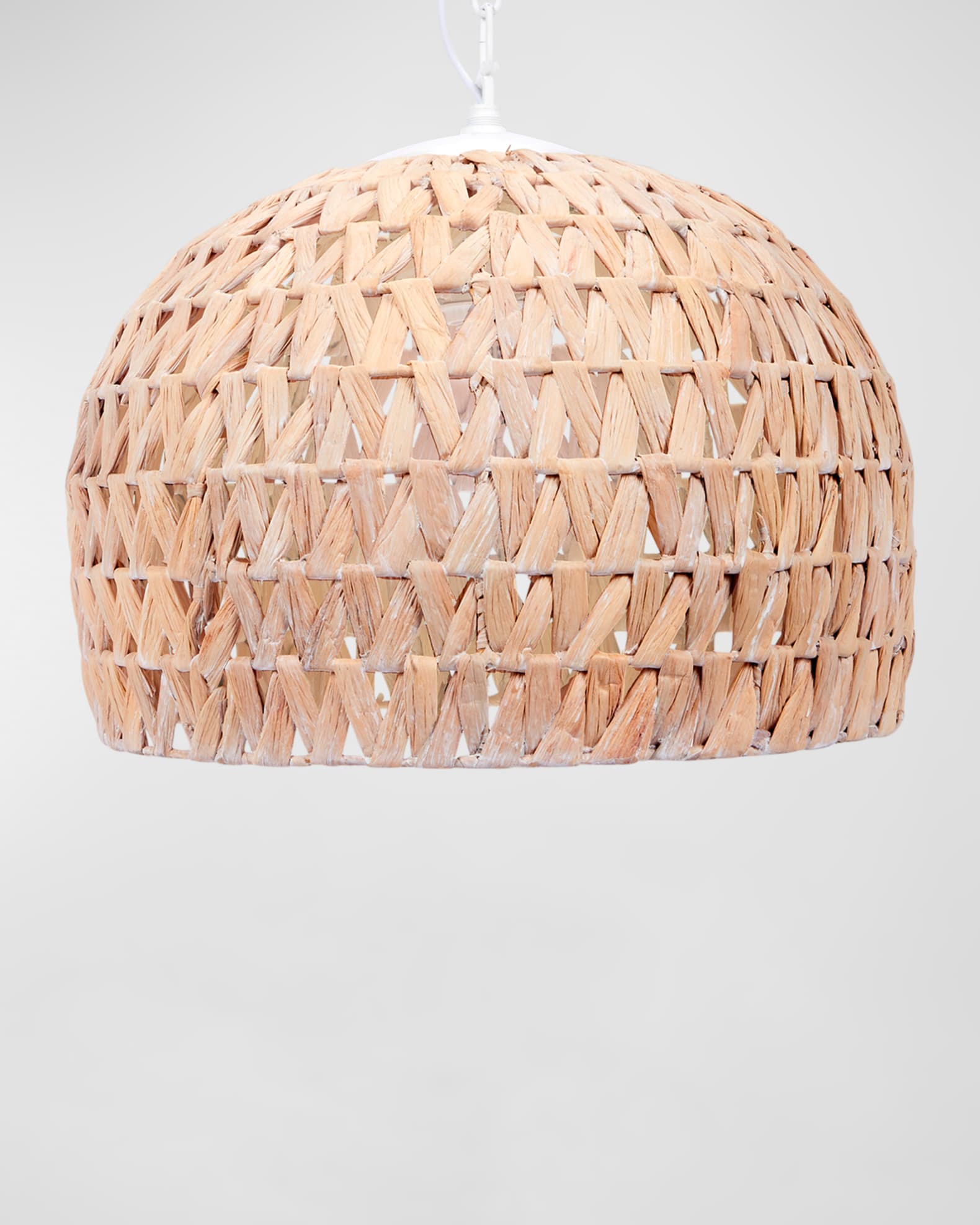 Old World Design Marley Woven Water Hyacinth Pendant Light